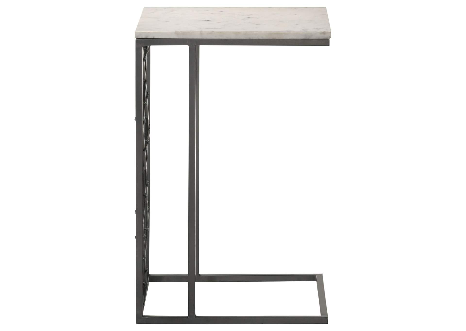 Angeliki Accent Table with Marble Top White,Coaster Furniture