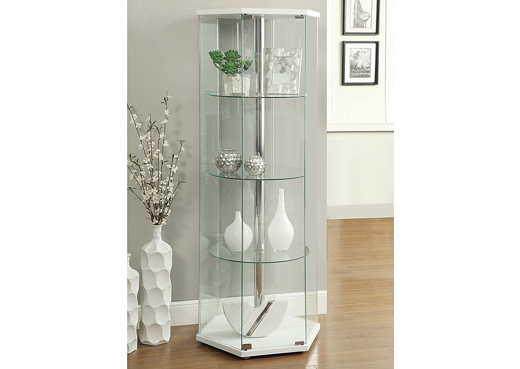 White Curio Cabinet,ABF Coaster Furniture