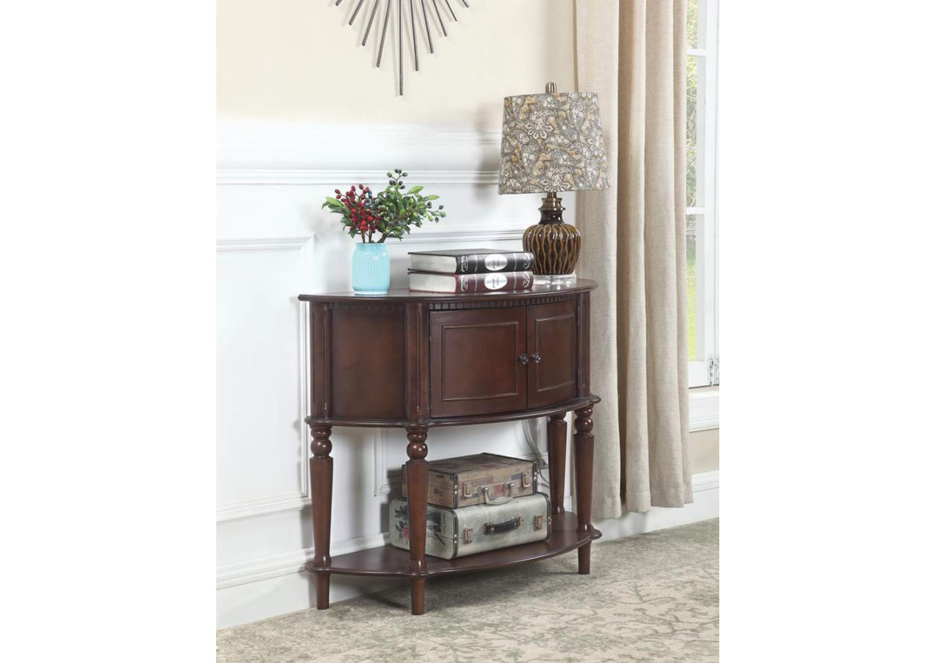 Brenda Console Table with Curved Front Brown,Coaster Furniture