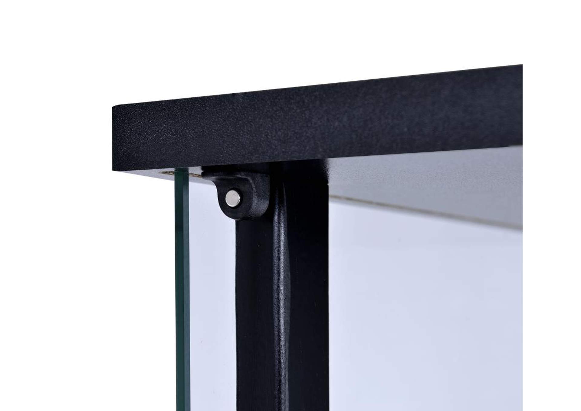 Cyclamen 4-shelf Glass Curio Cabinet Black and Clear,Coaster Furniture