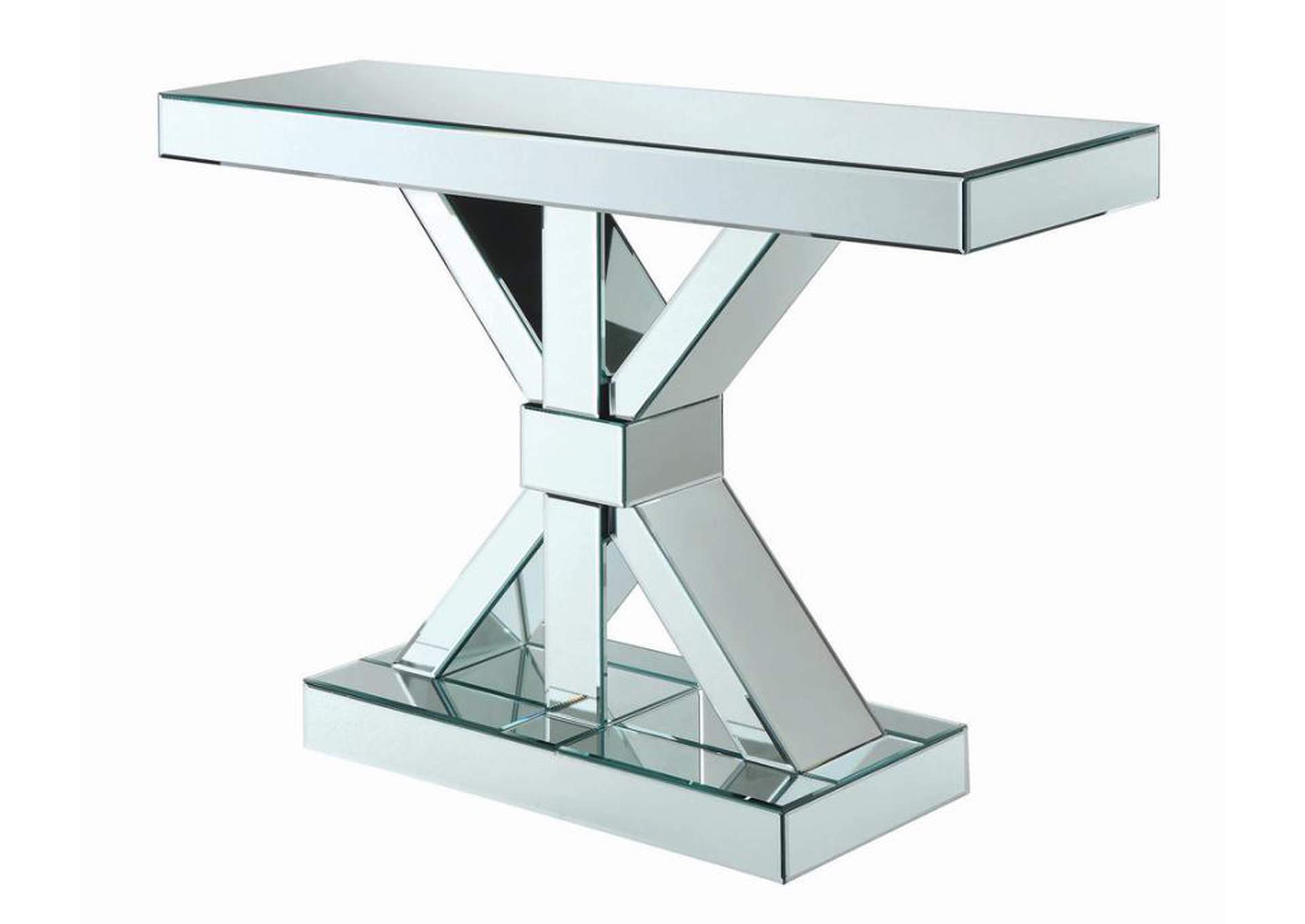Lurlynn X - shaped Base Console Table Clear Mirror,Coaster Furniture