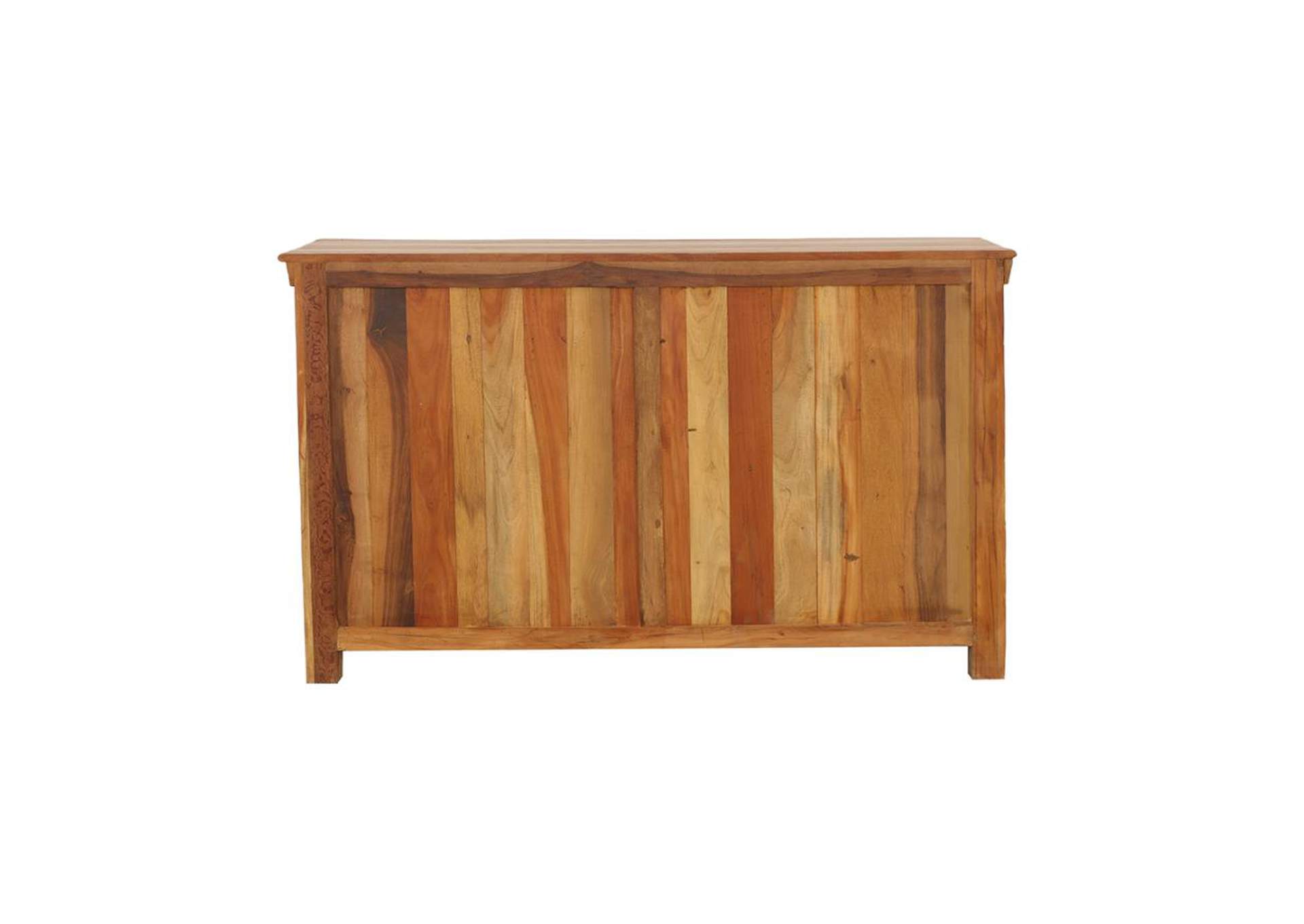 Henry 3 - door Accent Cabinet Reclaimed Wood,Coaster Furniture
