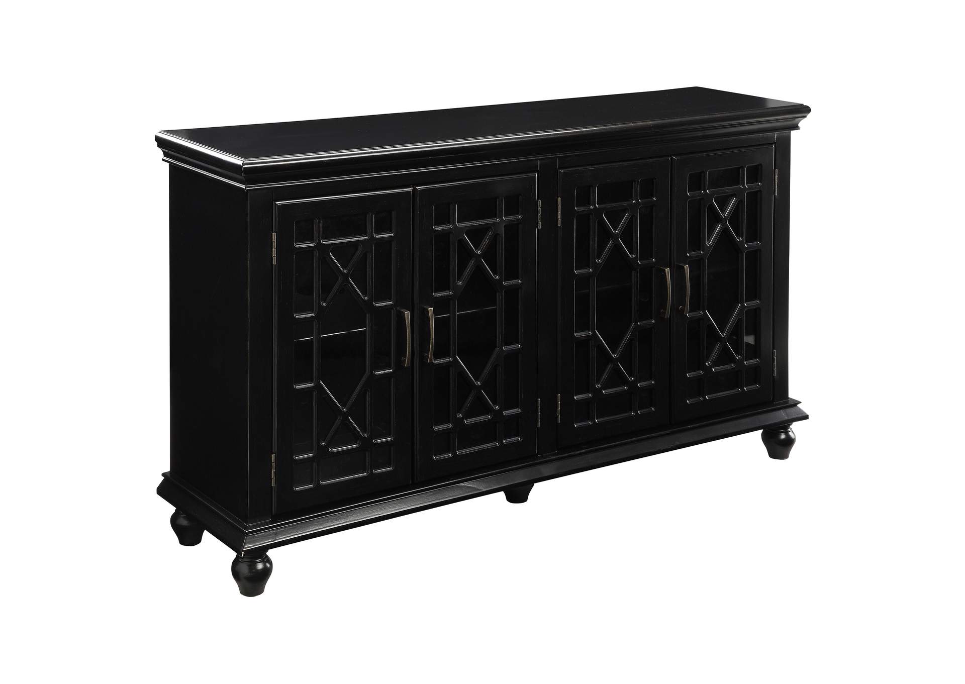 Kovu 4-door Accent Cabinet Black,Coaster Furniture