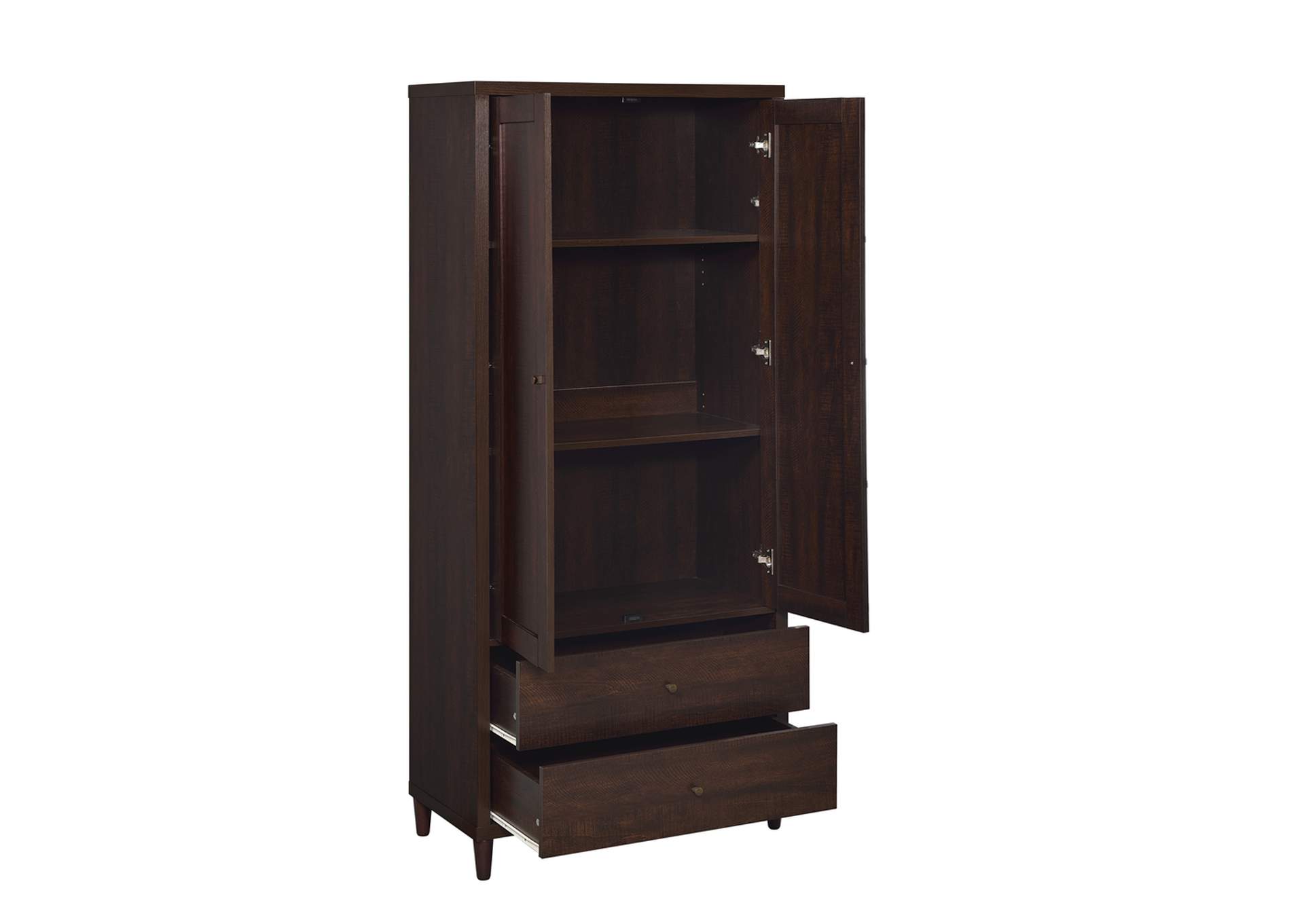 Wadeline 2-door Tall Accent Cabinet Rustic Tobacco,Coaster Furniture