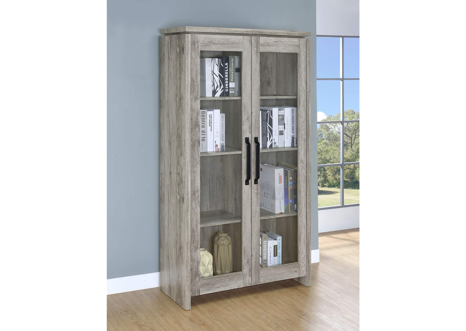 Alejo 2-door Tall Cabinet Grey Driftwood,Coaster Furniture