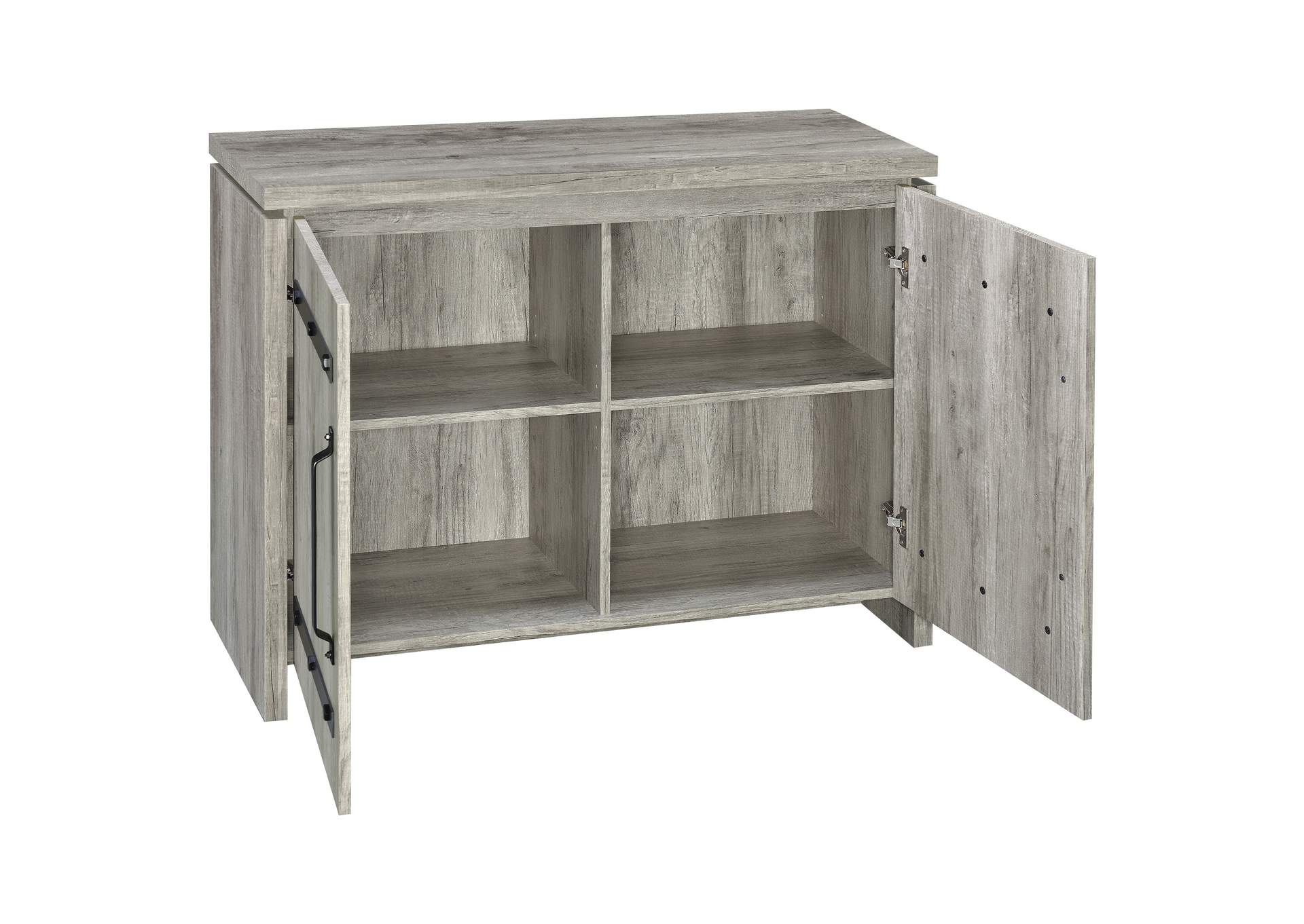 Enoch 2-door Accent Cabinet Grey Driftwood,Coaster Furniture