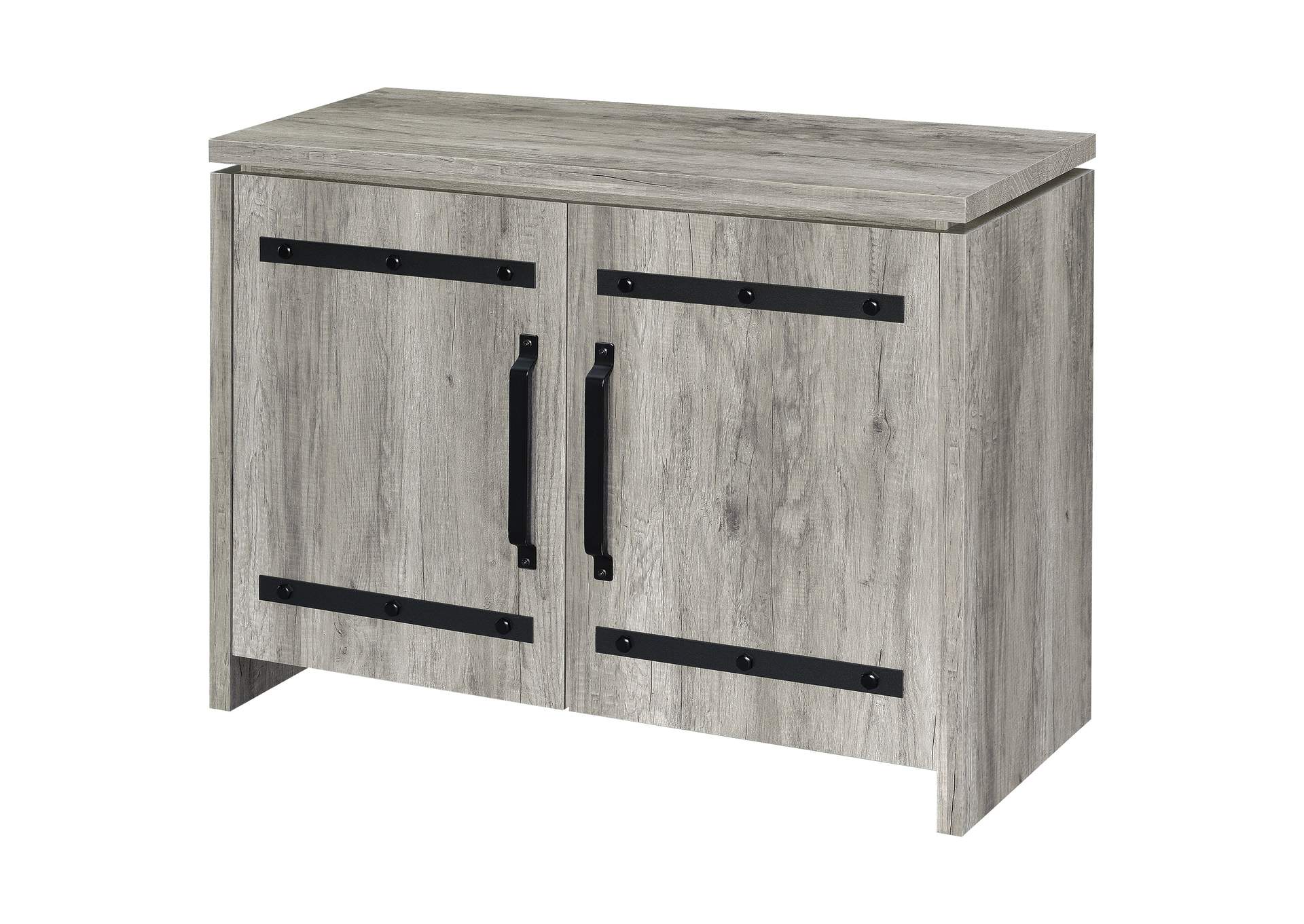Enoch 2-door Accent Cabinet Grey Driftwood,Coaster Furniture