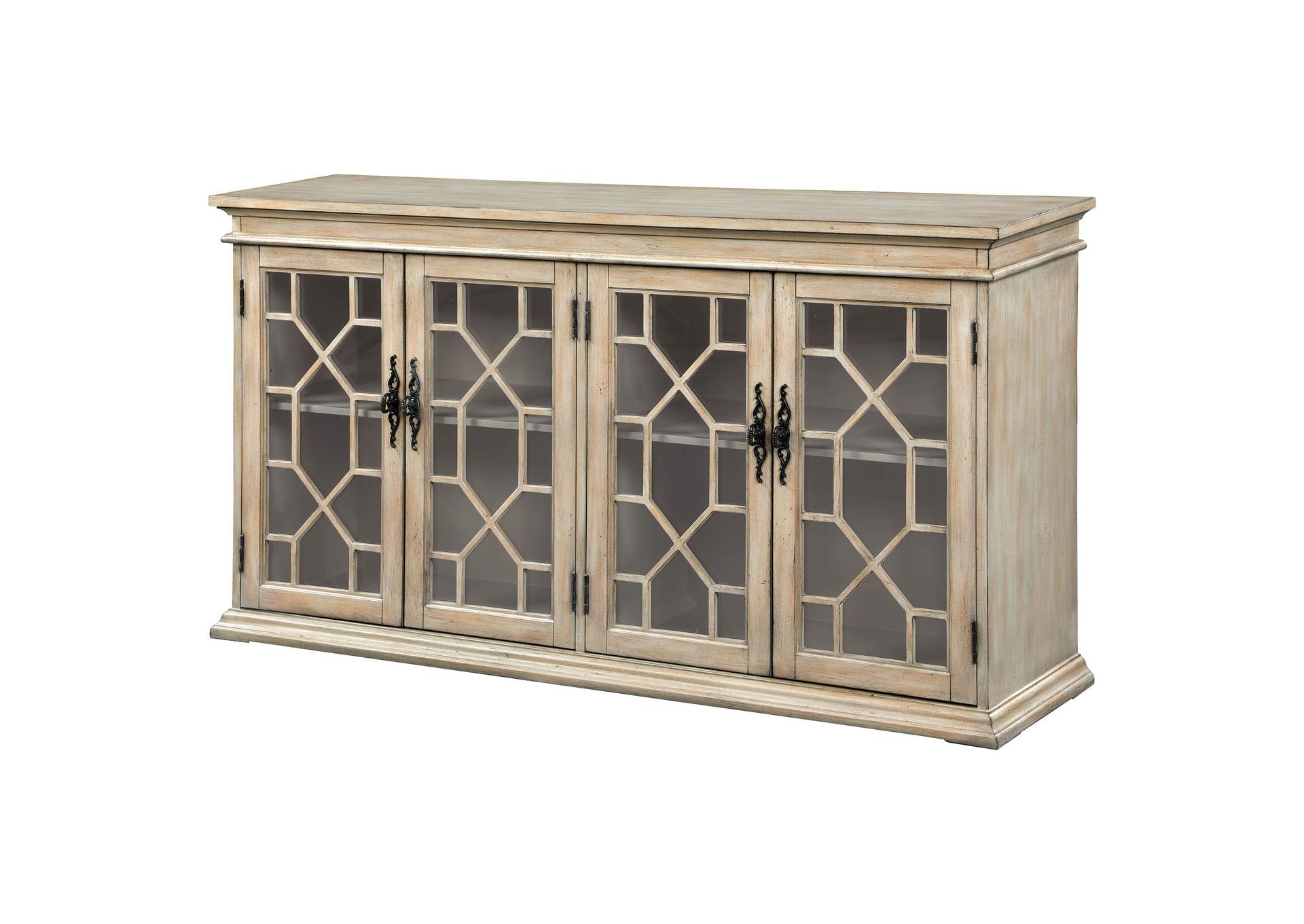 Kiara Glass Door Accent Cabinet Light Honey,Coaster Furniture