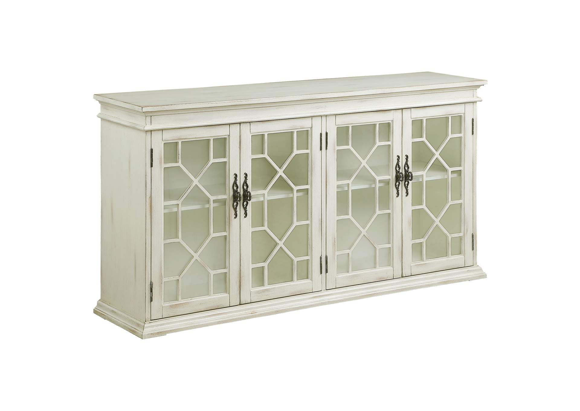 Kiara 4-door Accent Cabinet with Adjustable Shelves White,Coaster Furniture