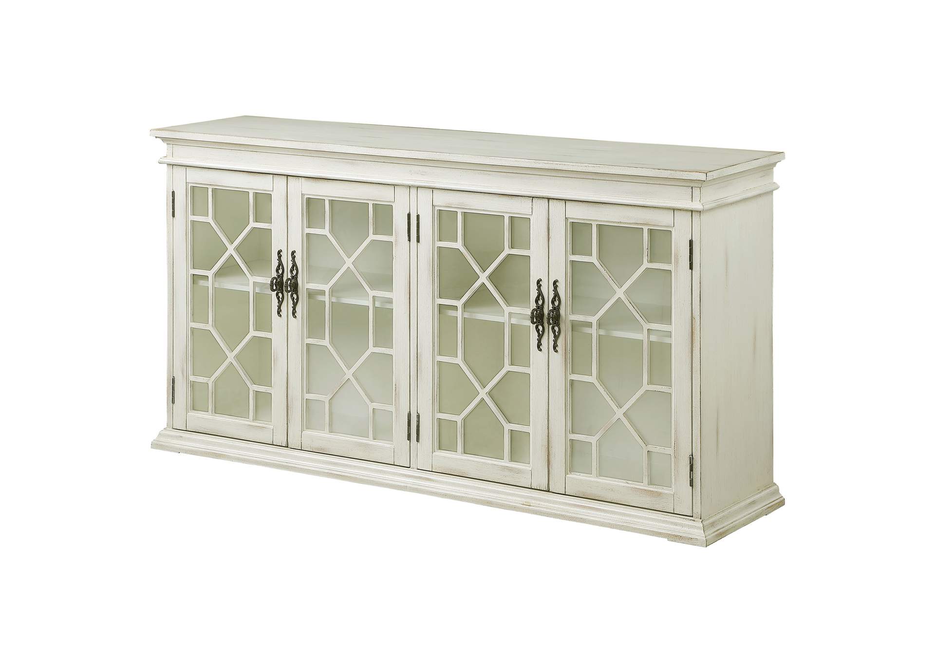 Kiara 4-door Accent Cabinet with Adjustable Shelves White,Coaster Furniture