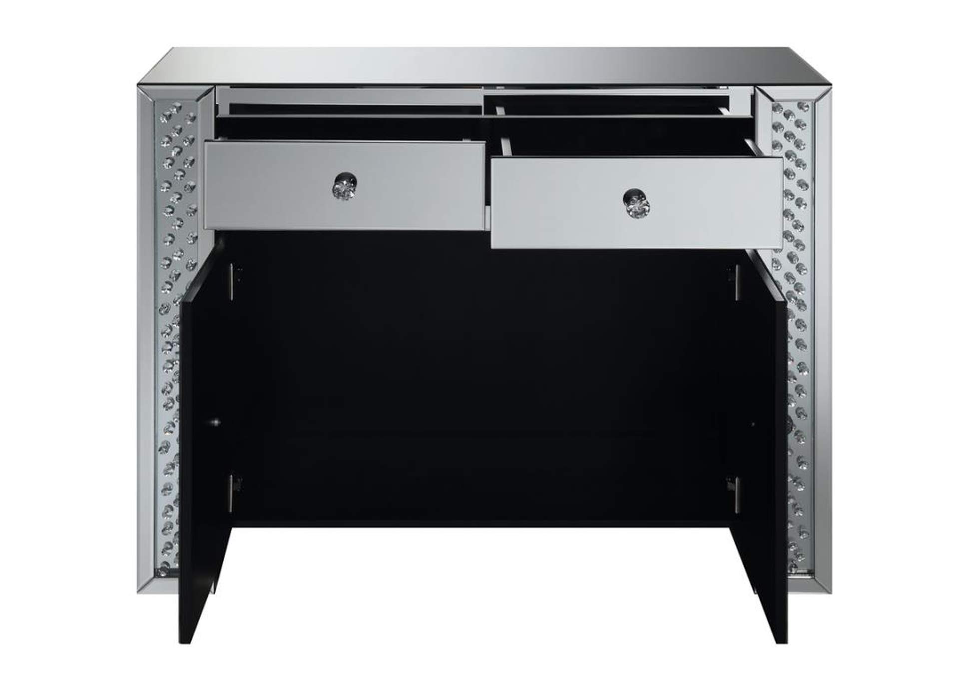 Maya 2-drawer Accent Cabinet Clear Mirror,Coaster Furniture