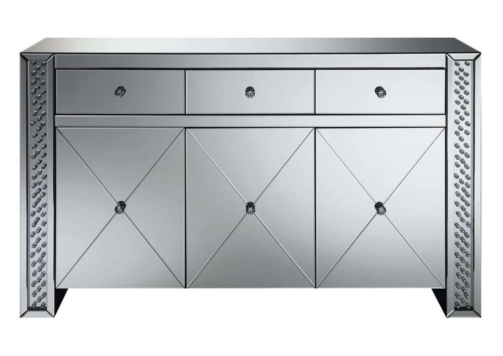 Fueyes 3-drawer Accent Cabinet Silver,Coaster Furniture