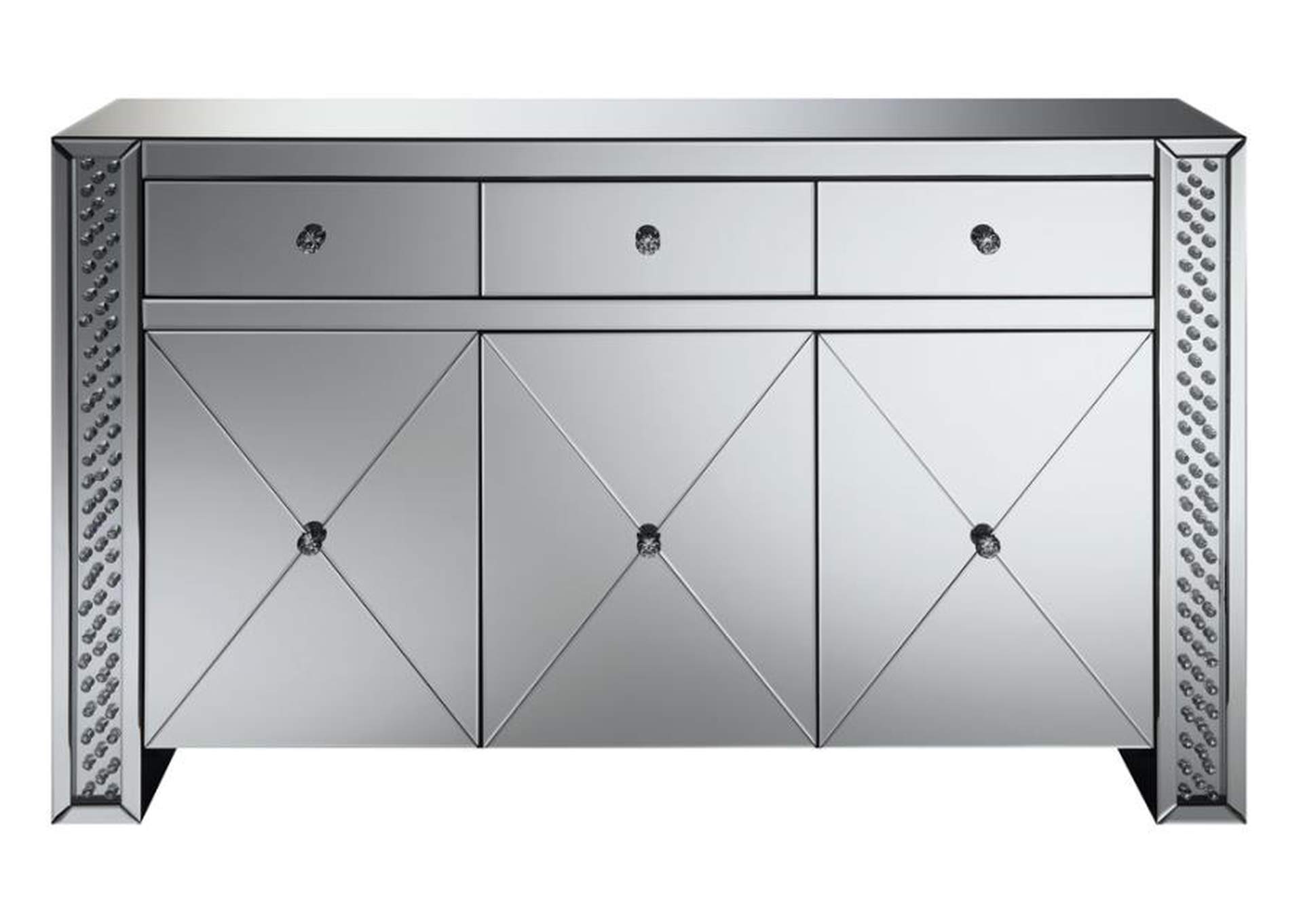 Fueyes 3 - drawer Accent Cabinet Silver,Coaster Furniture