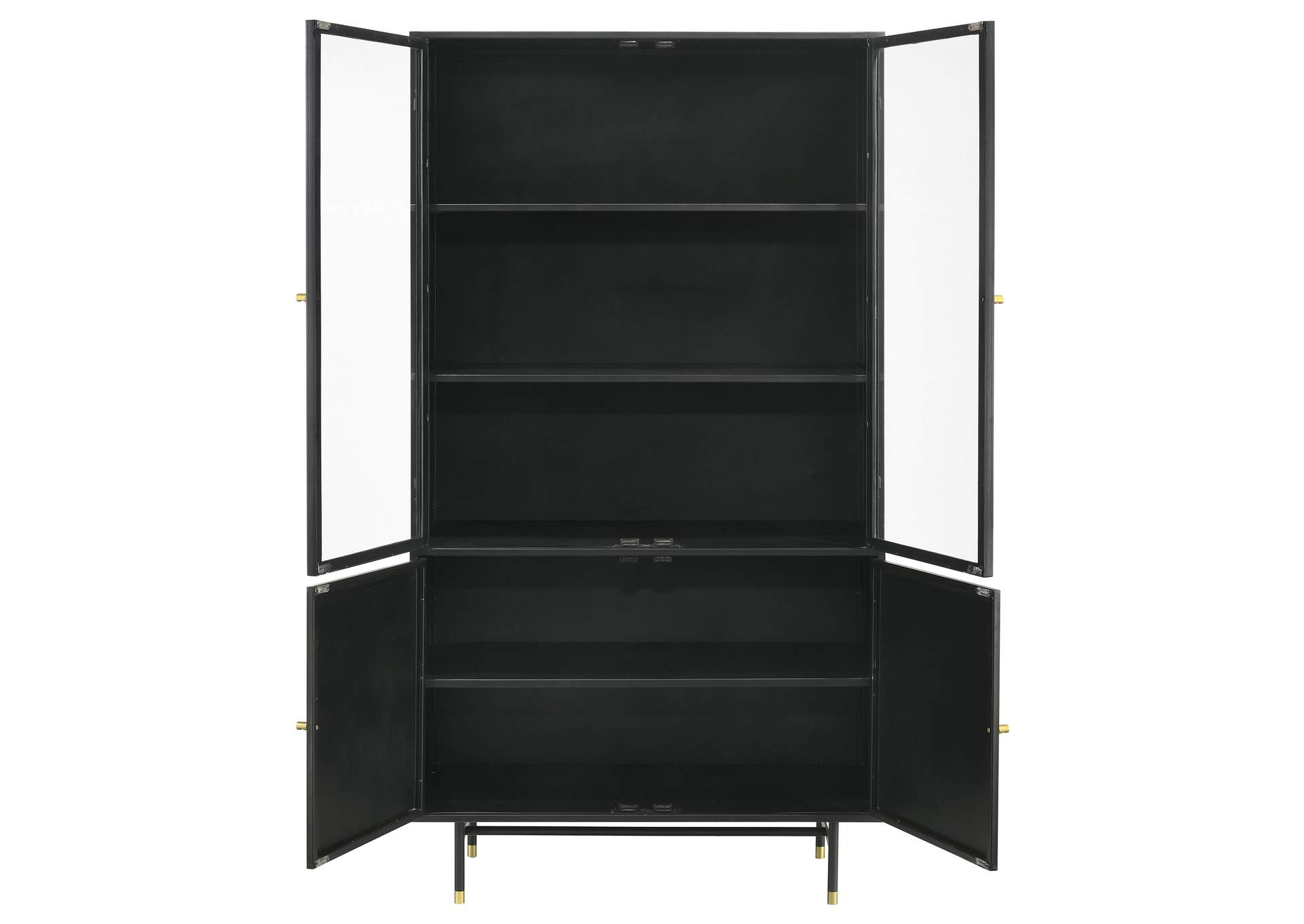 Santiago Rectangular 4-door Cabinet Matte Black,Coaster Furniture