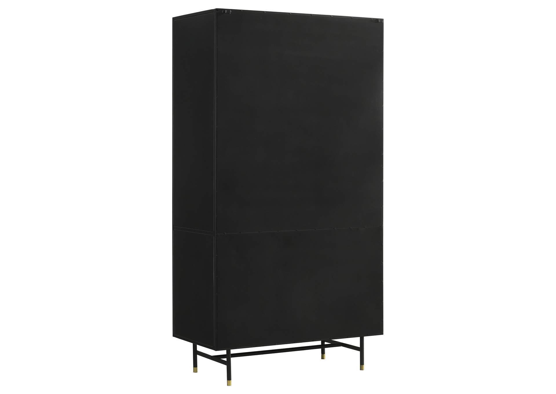 Santiago Rectangular 4-door Cabinet Matte Black,Coaster Furniture