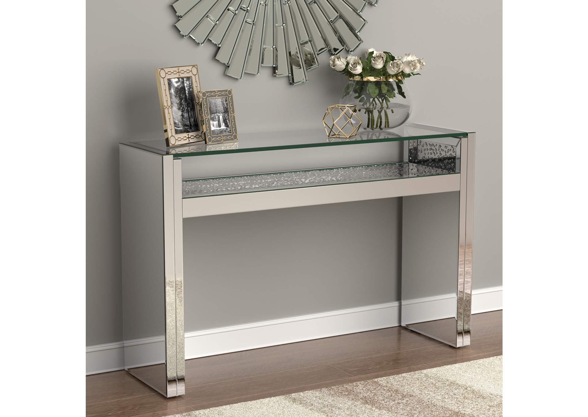 1-shelf Console Table Silver,Coaster Furniture