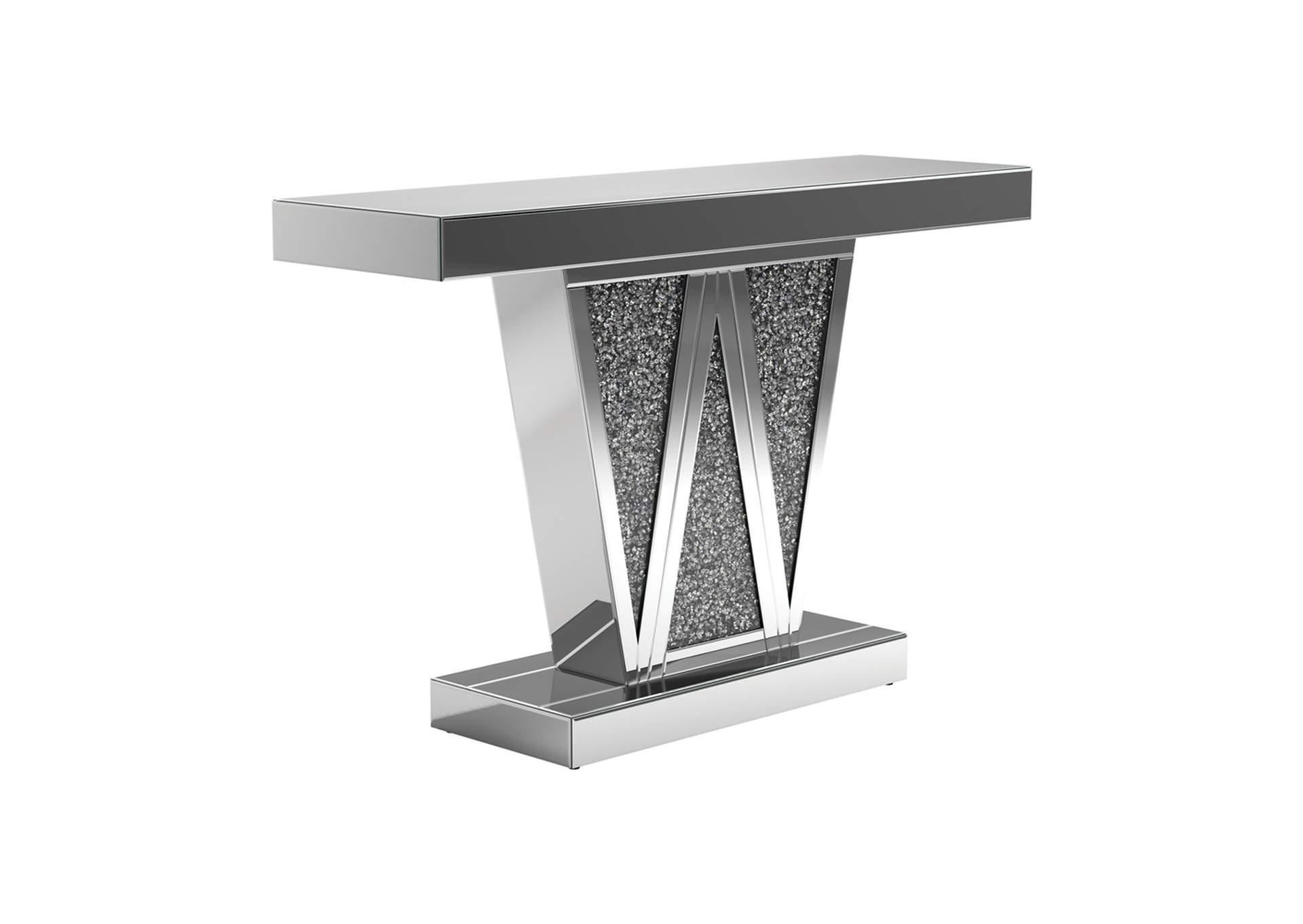 Crocus Rectangular Console Table Silver,Coaster Furniture