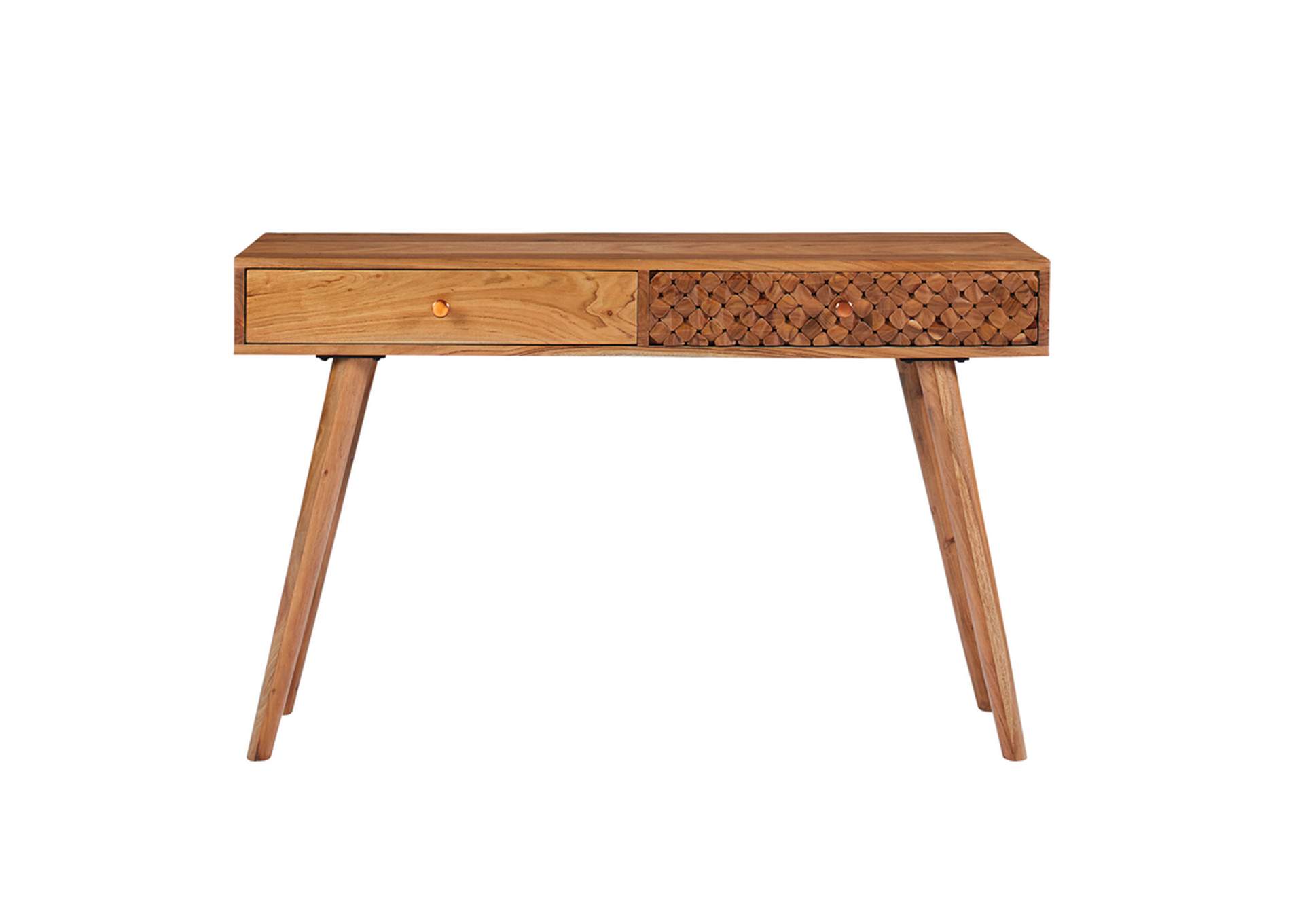 Lotus 2-drawer Console Table Natural Brown,Coaster Furniture