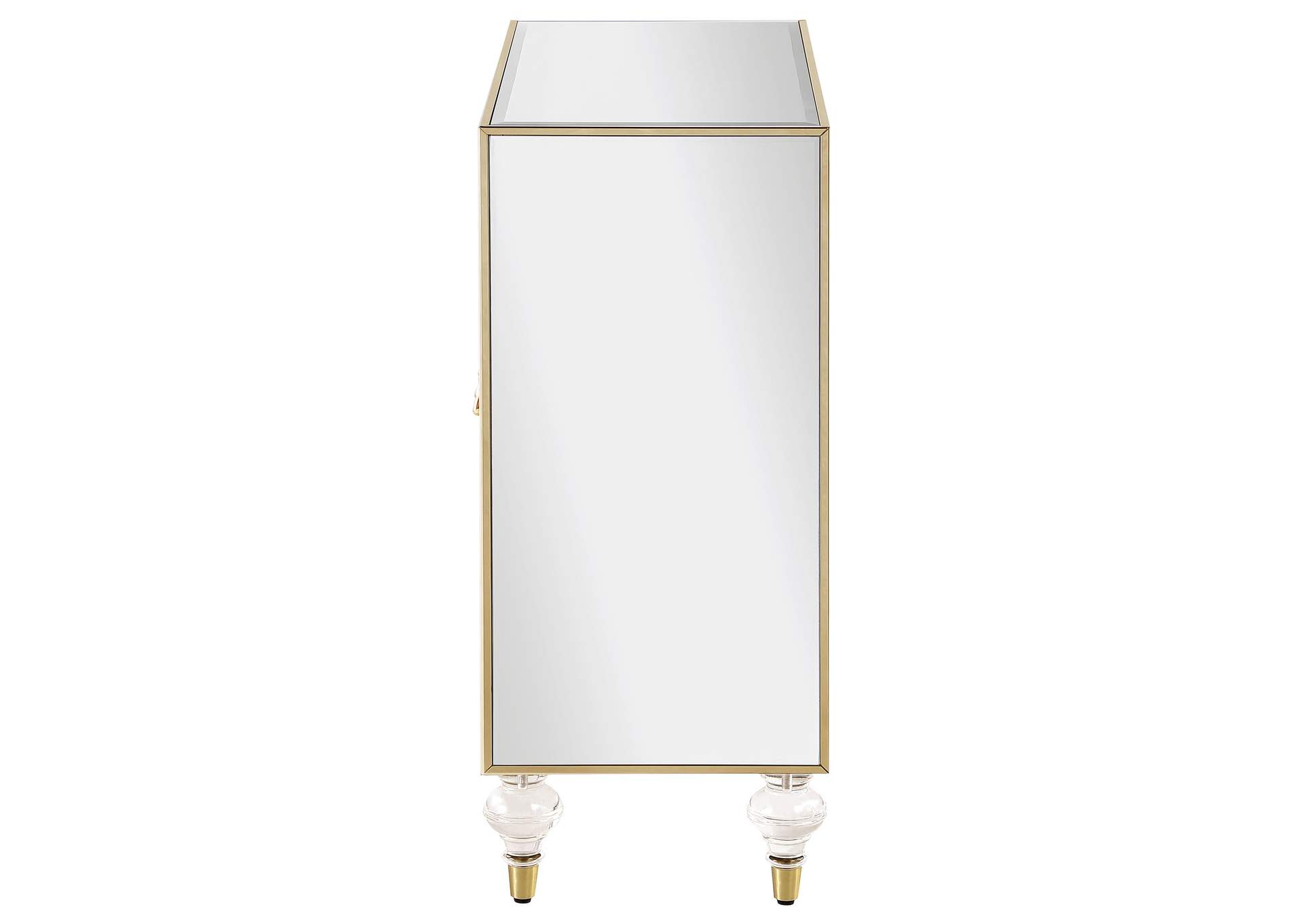 Astilbe 2-door Accent Cabinet Mirror and Champagne,Coaster Furniture