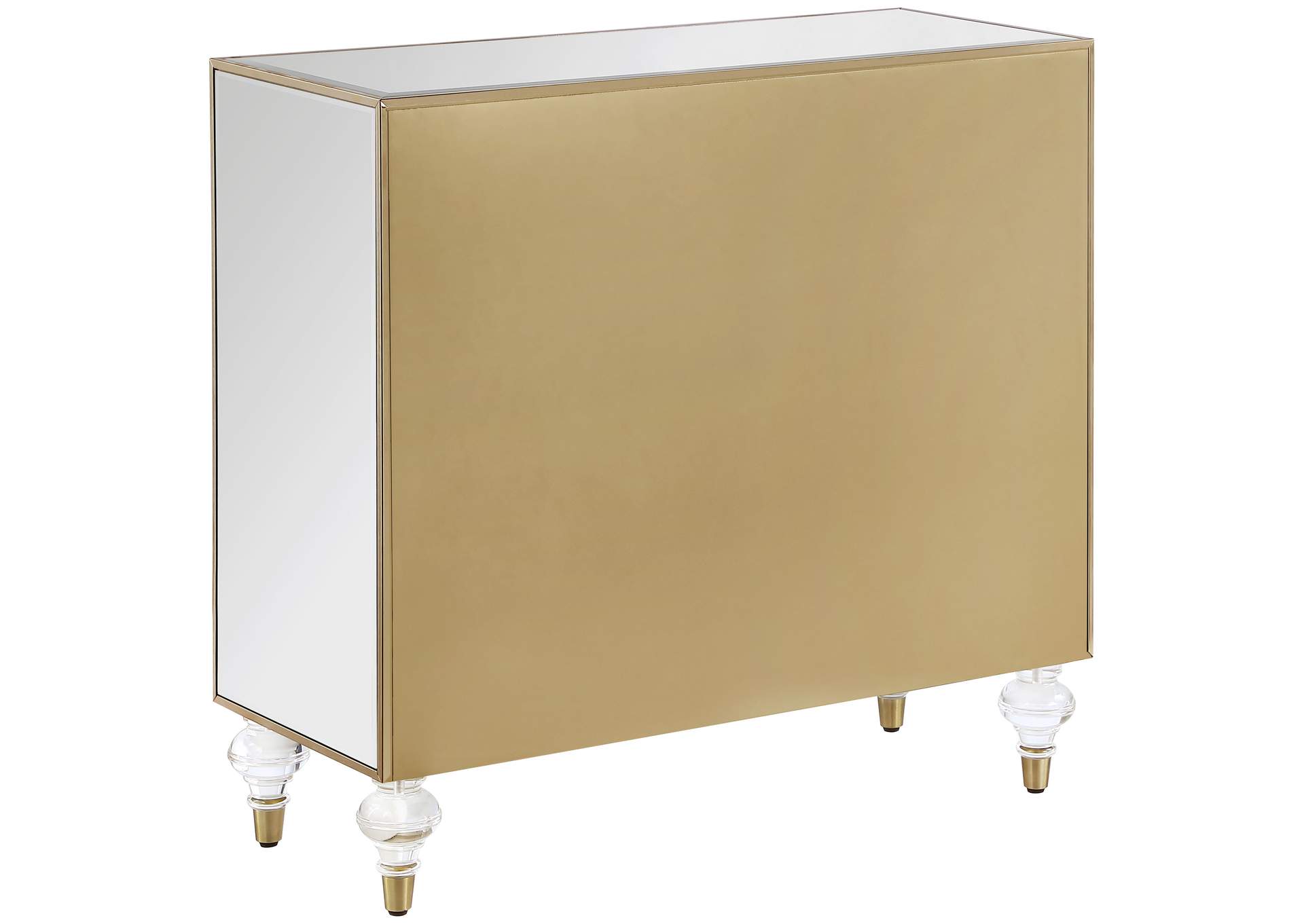 Astilbe 2-door Accent Cabinet Mirror and Champagne,Coaster Furniture