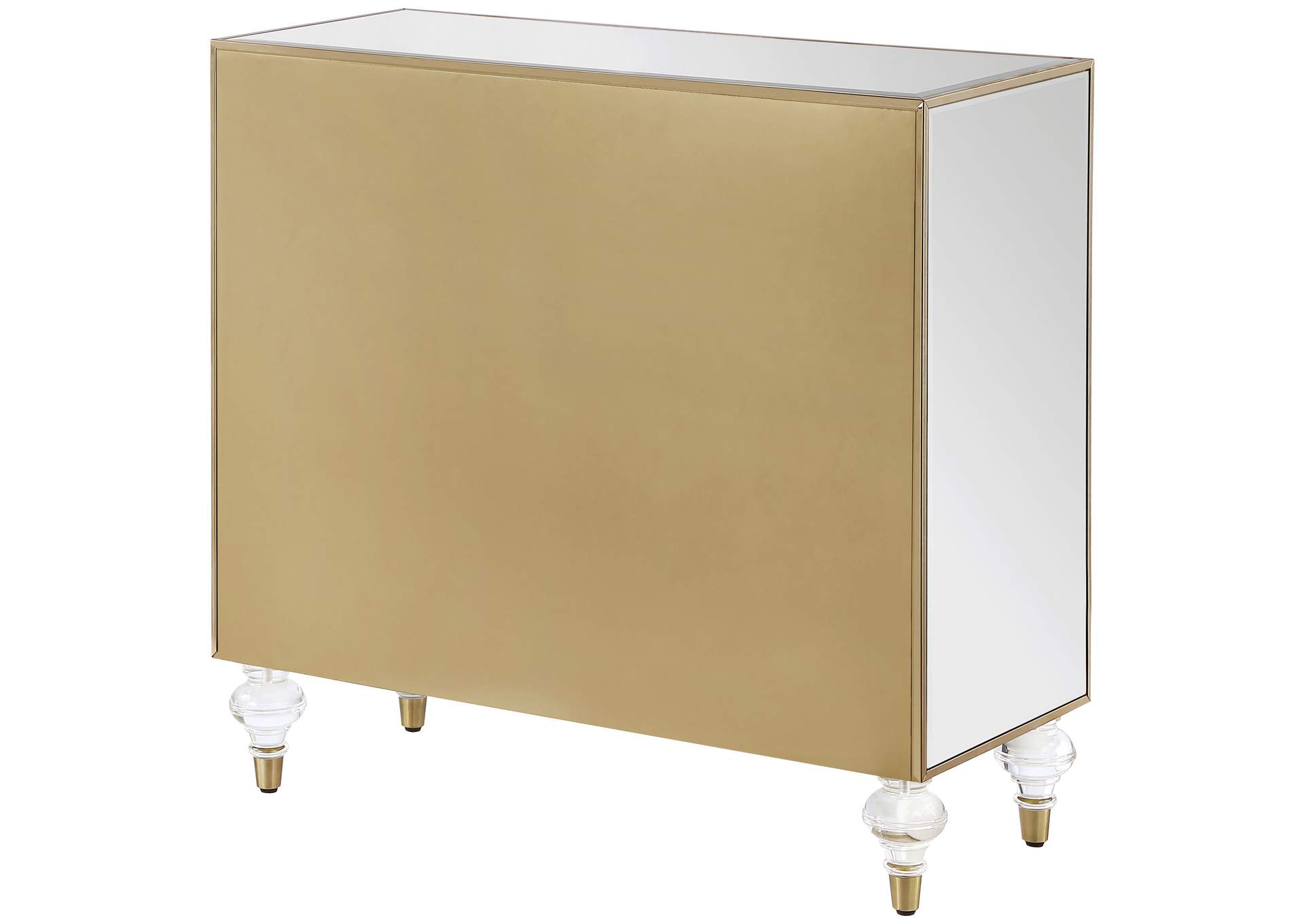 Astilbe 2-door Accent Cabinet Mirror and Champagne,Coaster Furniture