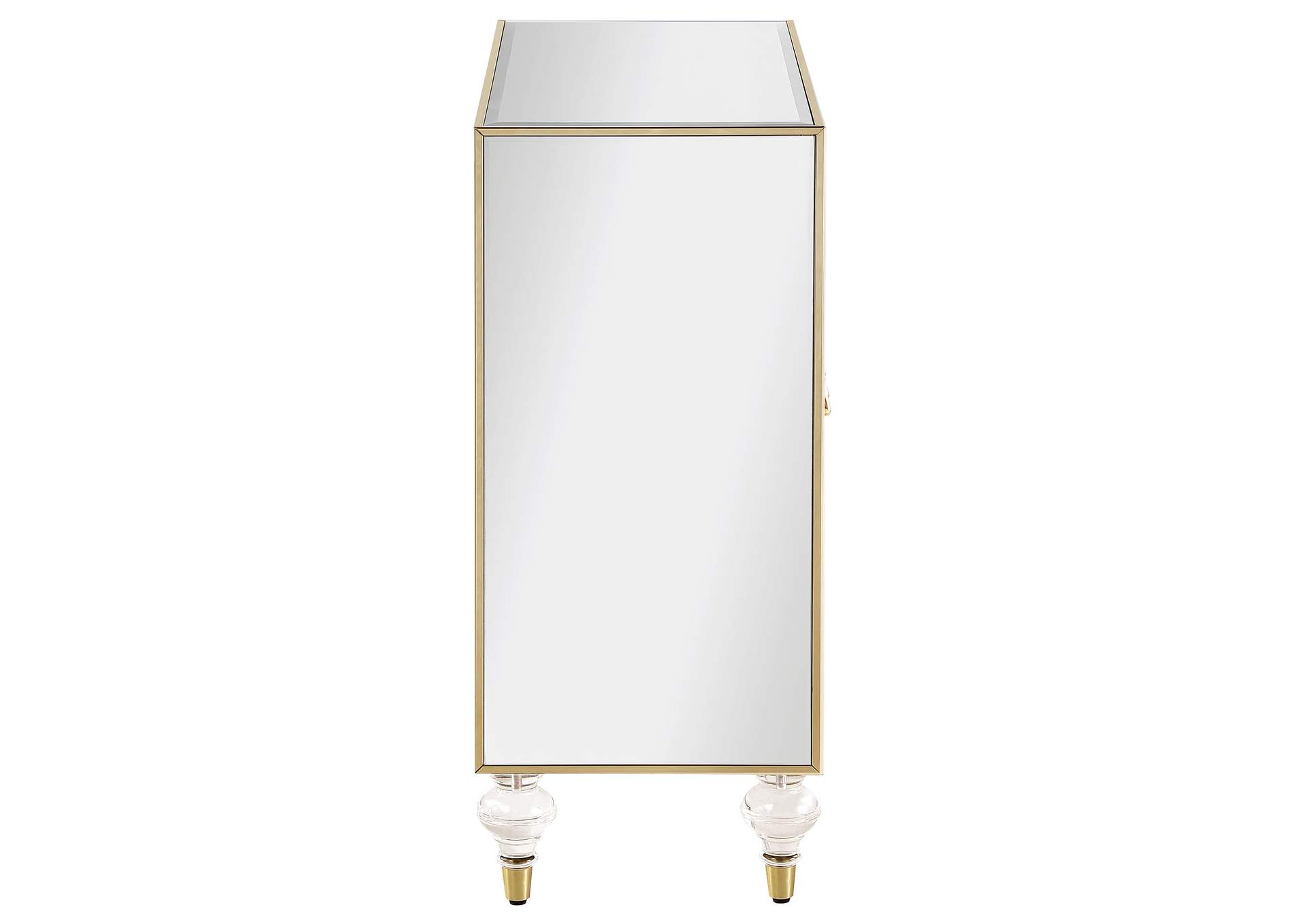 Astilbe 2-door Accent Cabinet Mirror and Champagne,Coaster Furniture