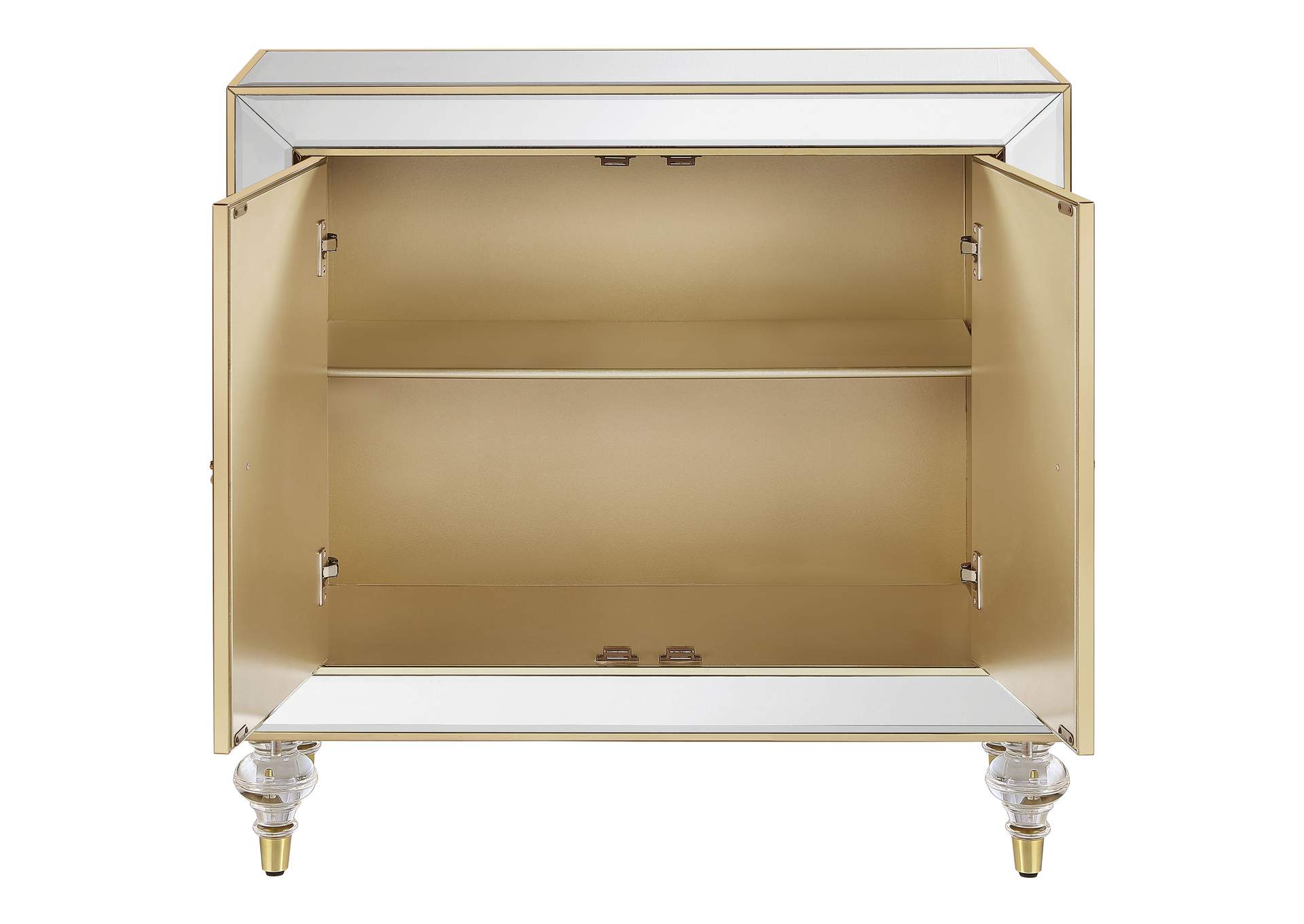 Lupin 2-door Accent Cabinet Mirror and Champagne,Coaster Furniture