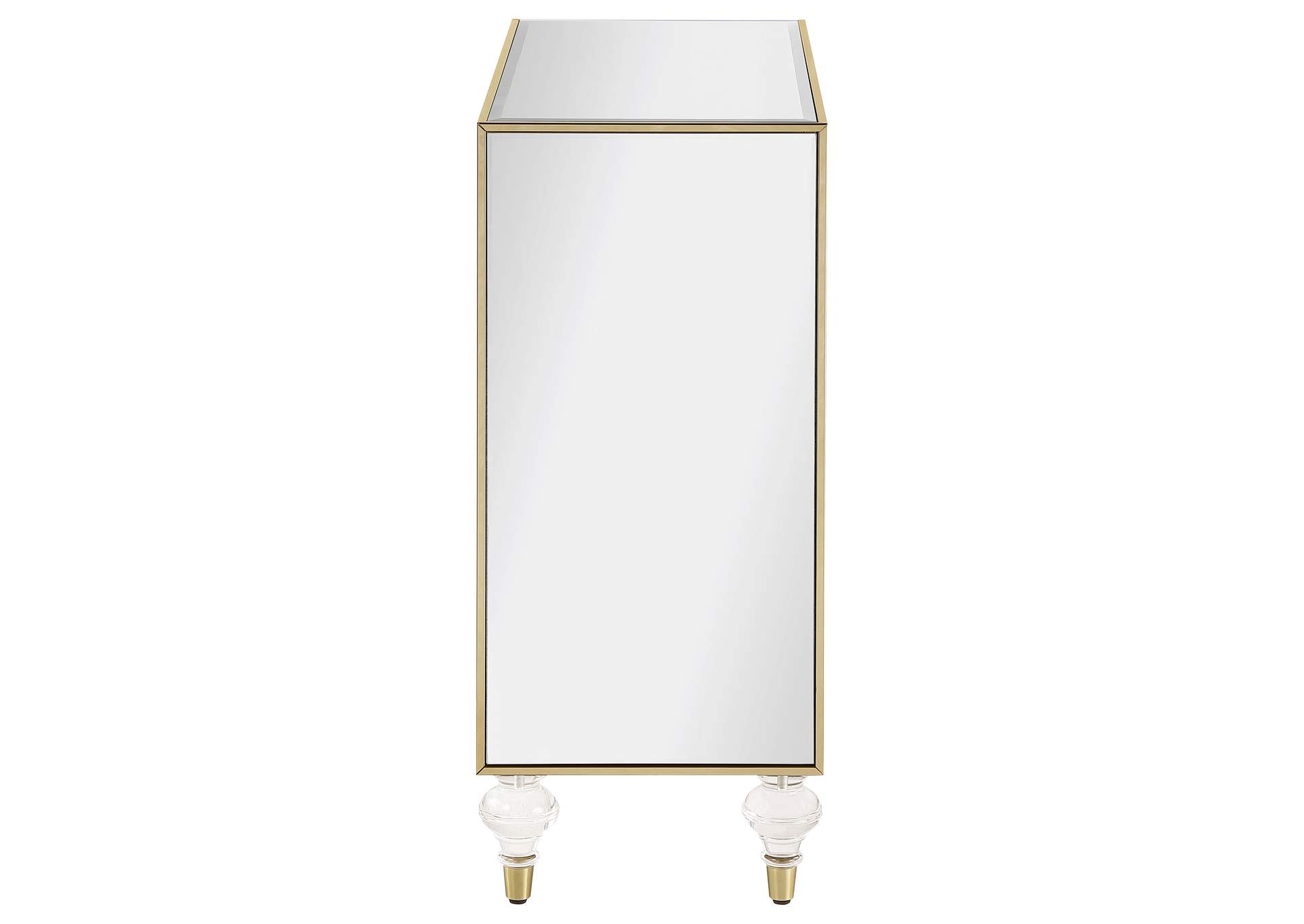 Lupin 2-door Accent Cabinet Mirror and Champagne,Coaster Furniture