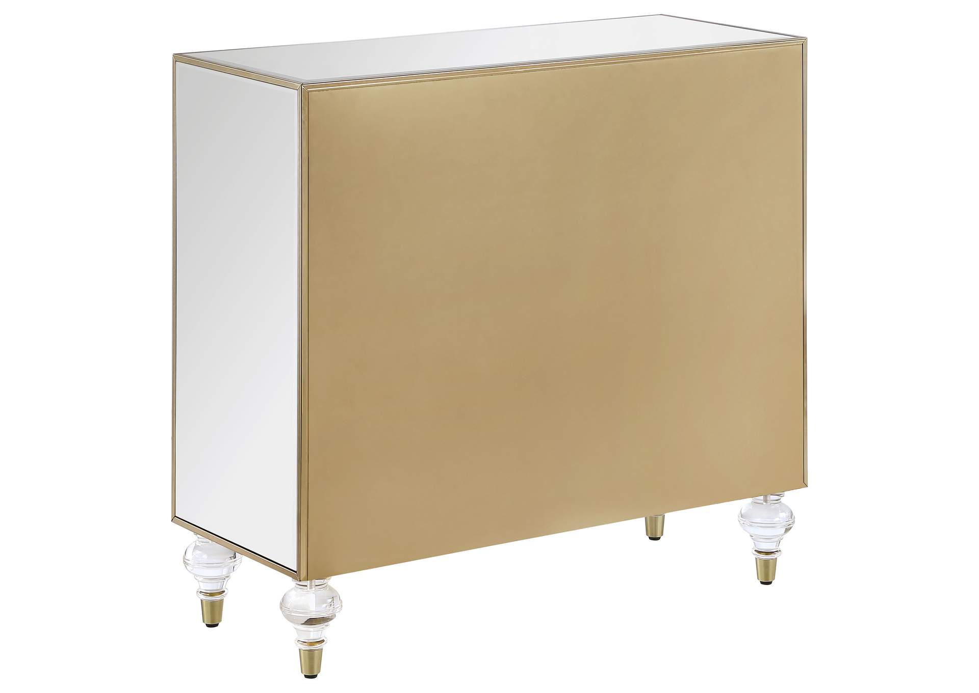 Lupin 2-door Accent Cabinet Mirror and Champagne,Coaster Furniture