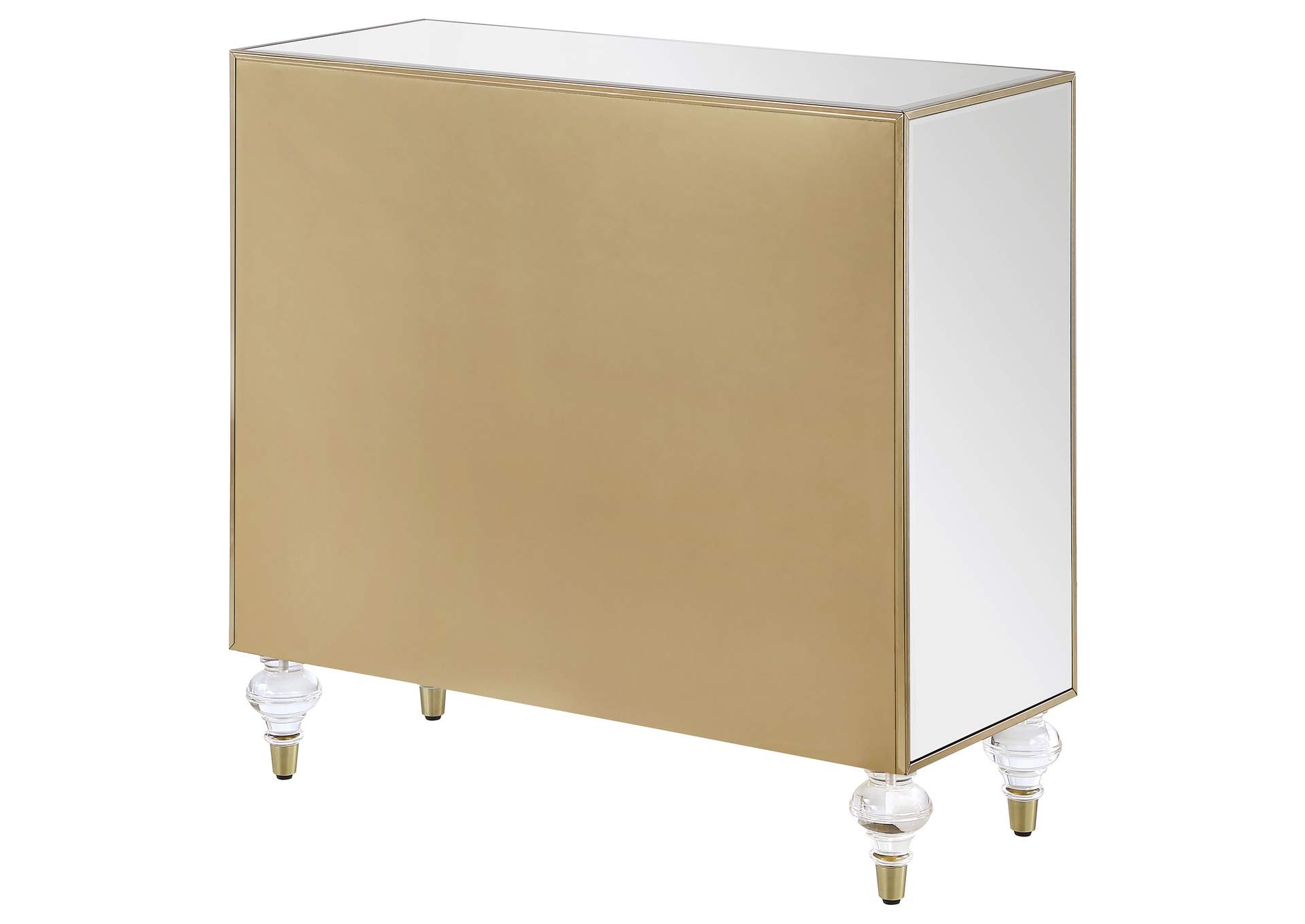 Lupin 2-door Accent Cabinet Mirror and Champagne,Coaster Furniture