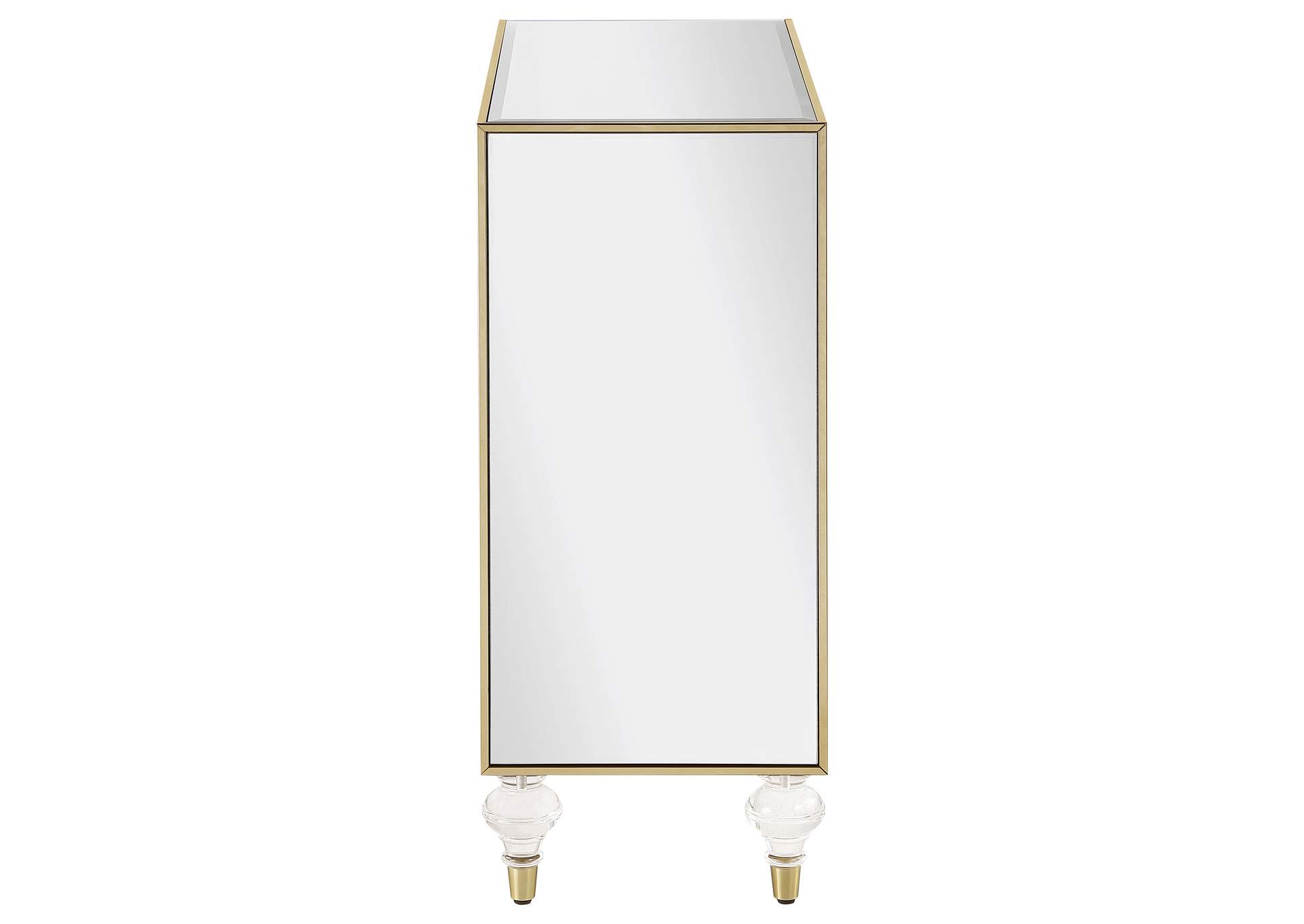 Lupin 2-door Accent Cabinet Mirror and Champagne,Coaster Furniture