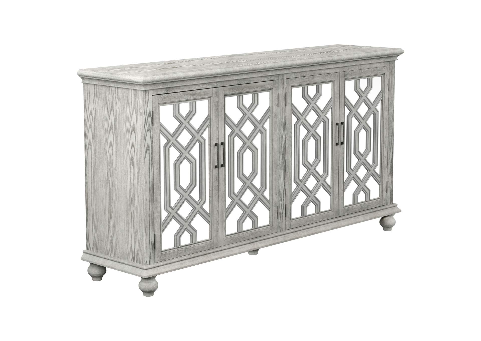 Melanie 4-door Accent Cabinet Antique White,Coaster Furniture