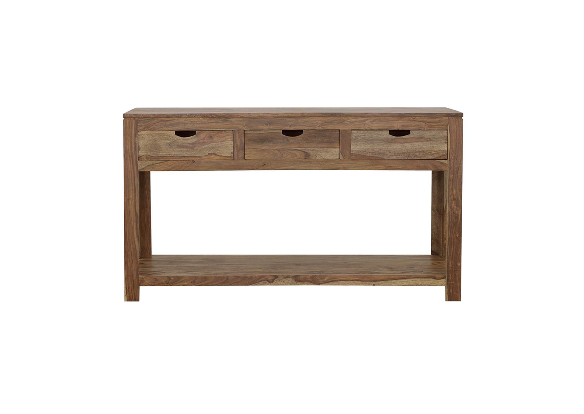 Esther 3-drawer Storage Console Table Natural Sheesham,Coaster Furniture