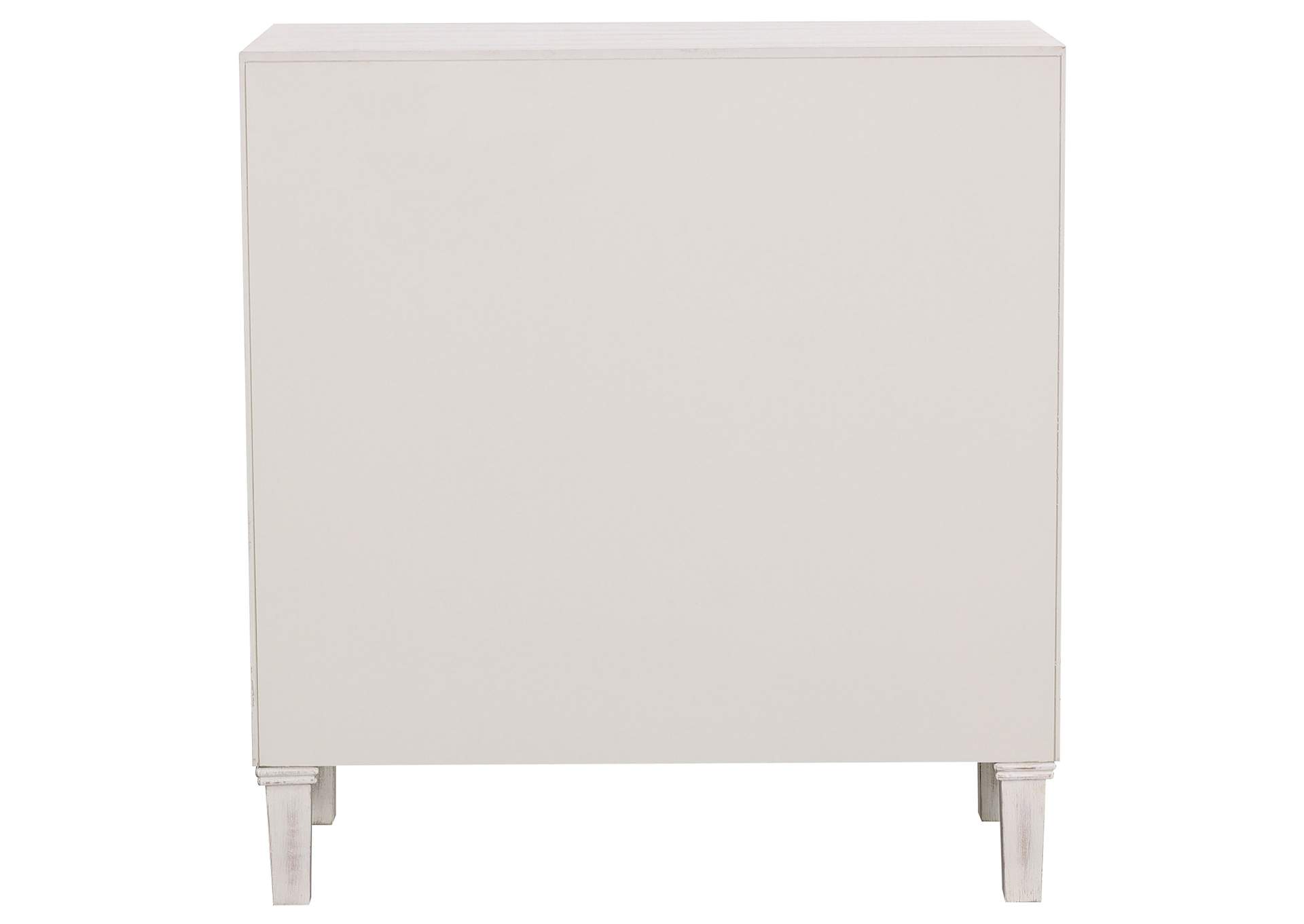 Clarkia Accent Cabinet with Floral Carved Door White,Coaster Furniture