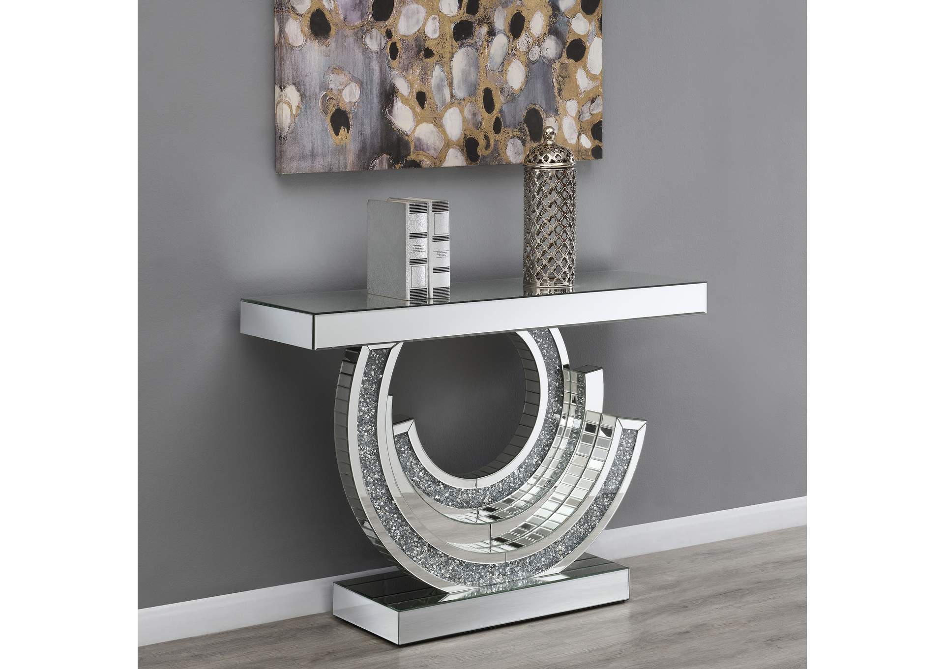 Imogen Multi-dimensional Console Table Silver,Coaster Furniture