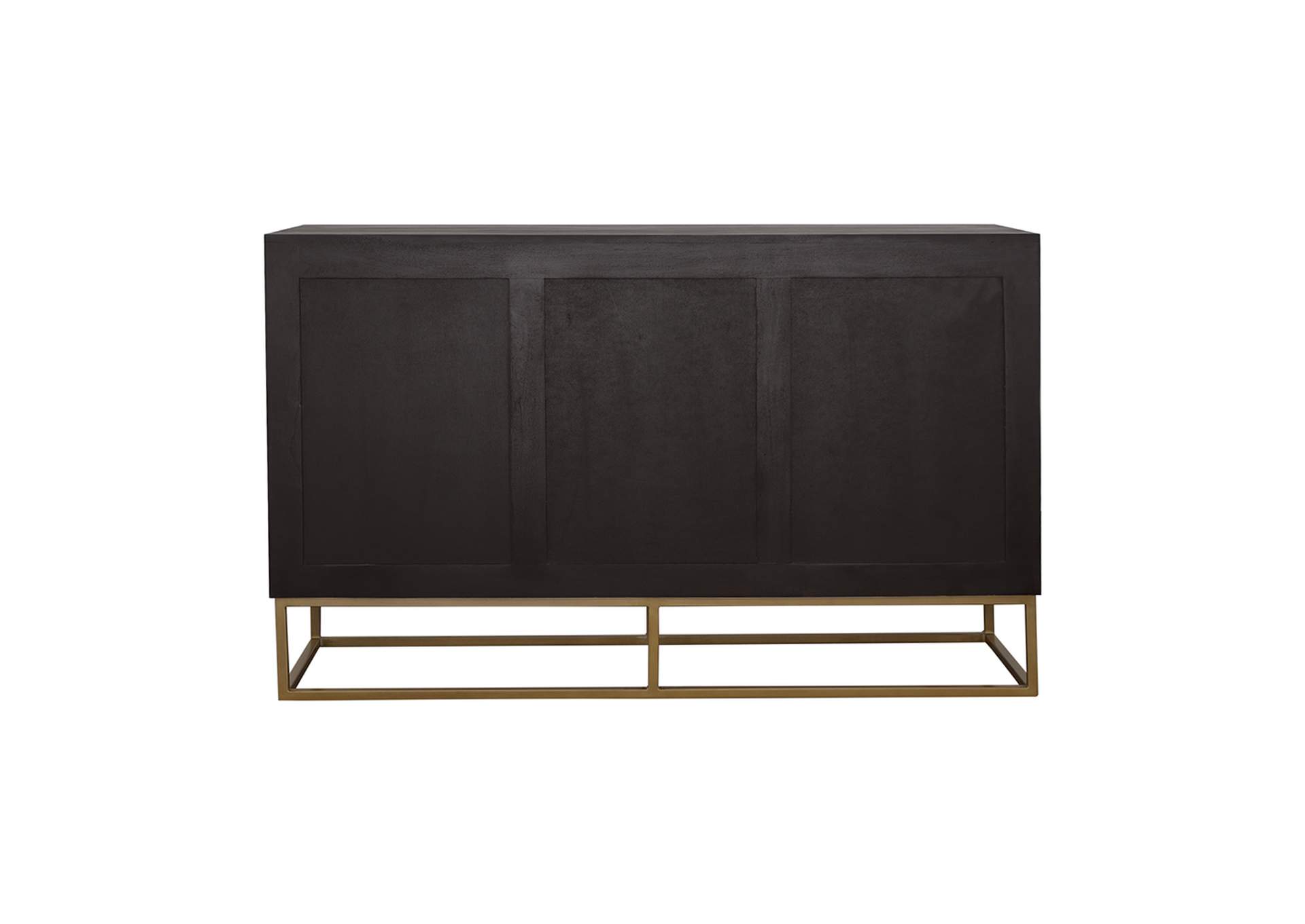 Zara 2-drawer Accent Cabinet Black Walnut and Gold,Coaster Furniture