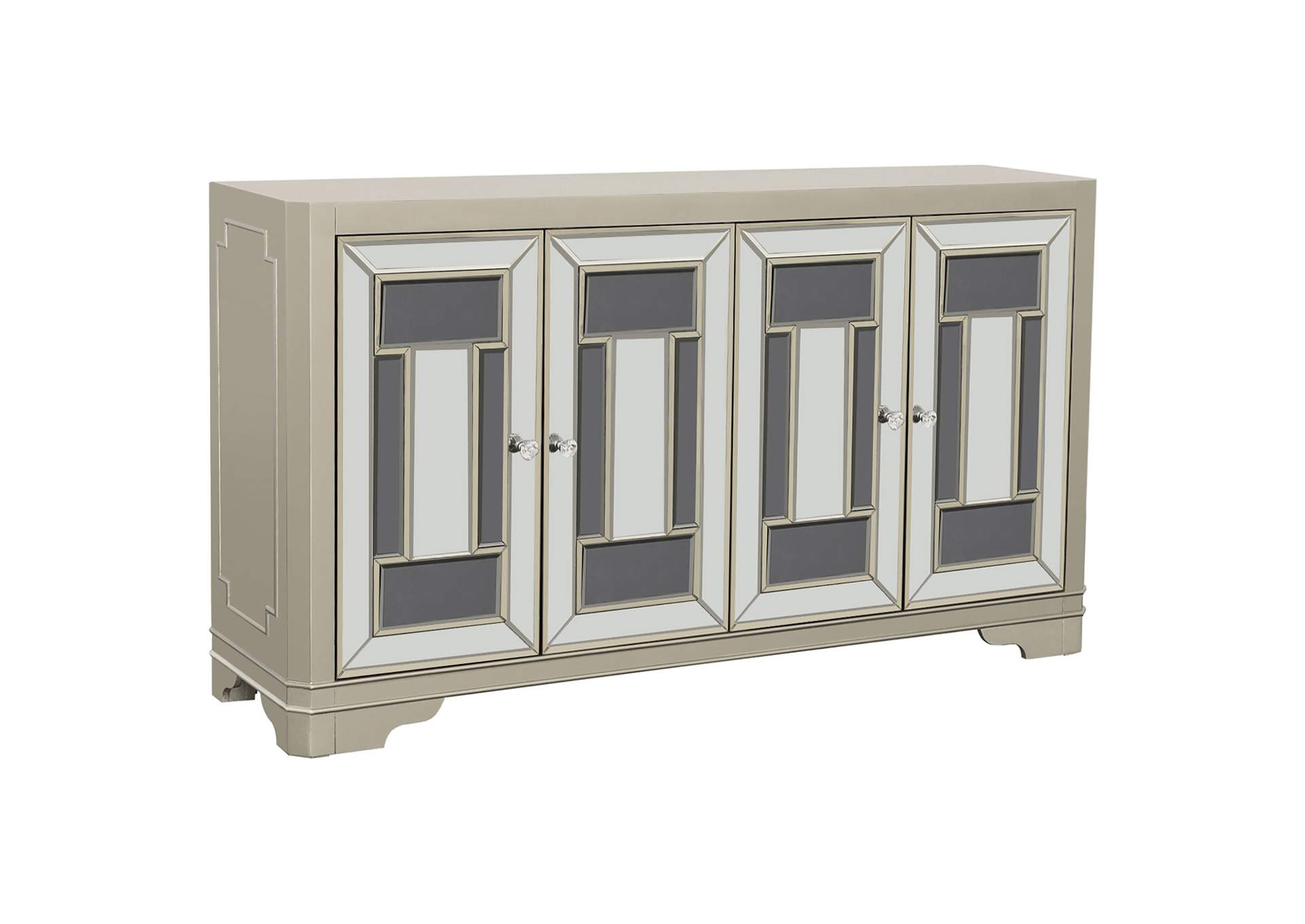 Toula 4-door Accent Cabinet Smoke and Champagne,Coaster Furniture