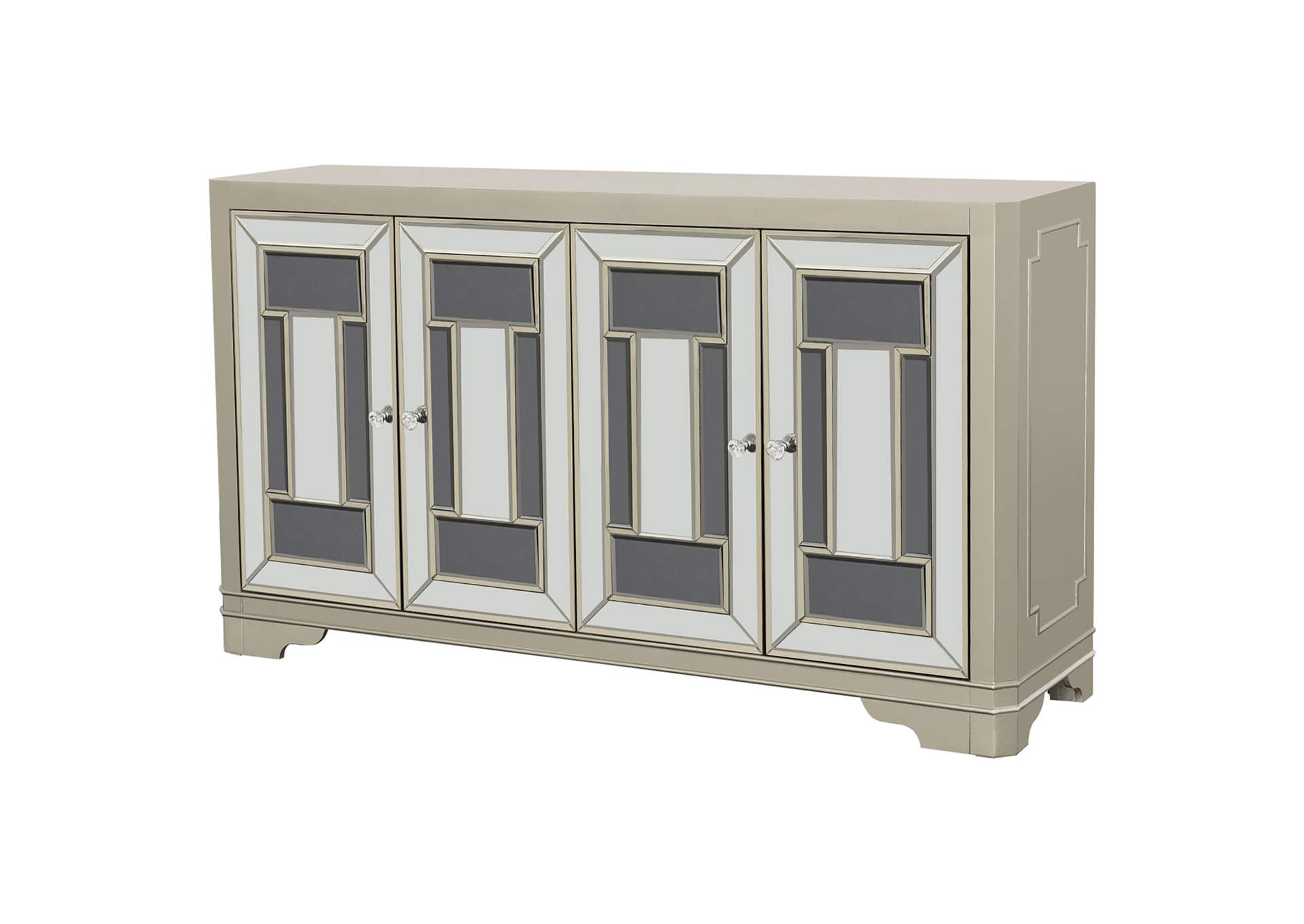 Toula 4-door Accent Cabinet Smoke and Champagne,Coaster Furniture