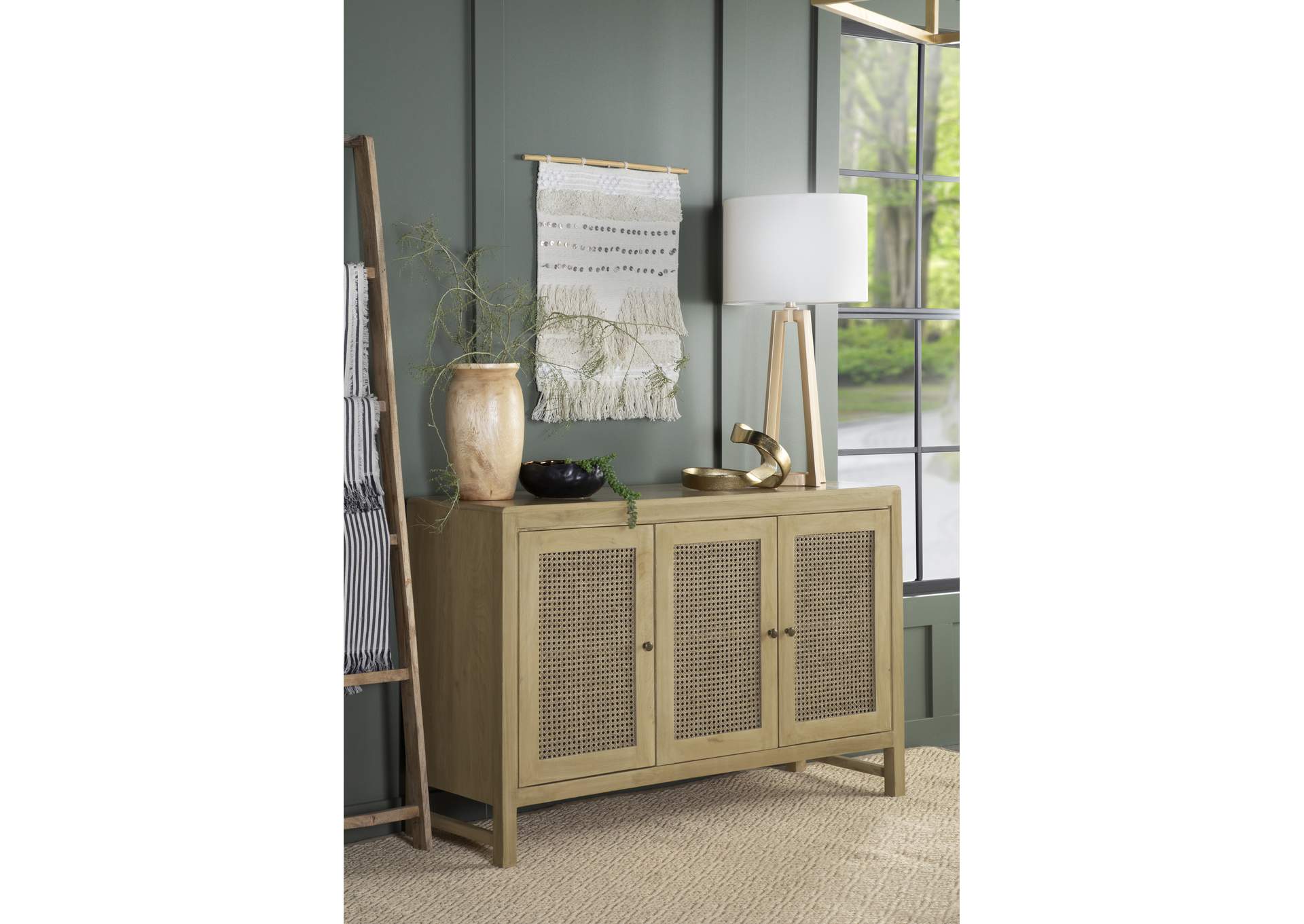 Amaryllis Rectangular 3-door Accent Cabinet Natural,Coaster Furniture