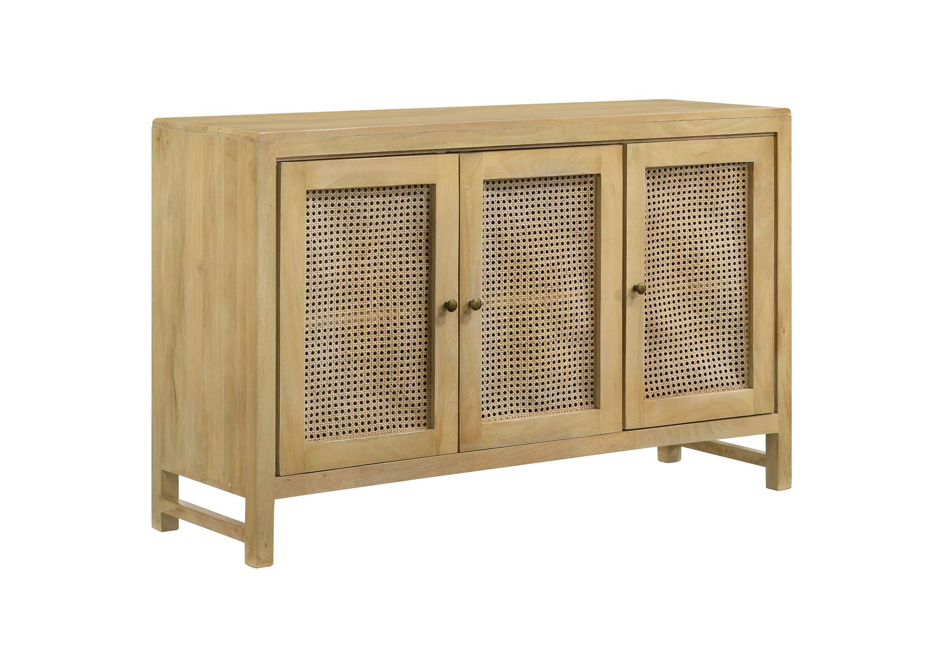 Amaryllis Rectangular 3-door Accent Cabinet Natural,Coaster Furniture