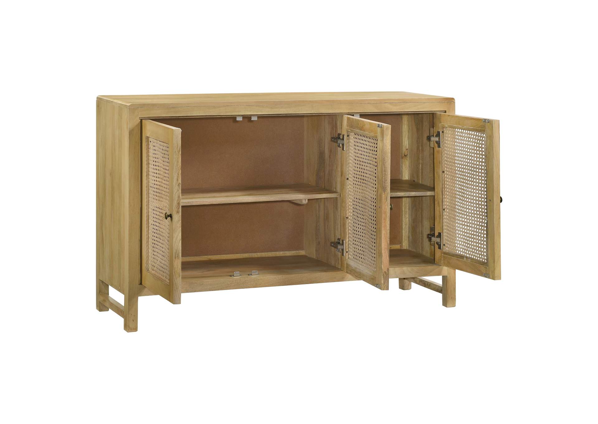 Amaryllis Rectangular 3-door Accent Cabinet Natural,Coaster Furniture