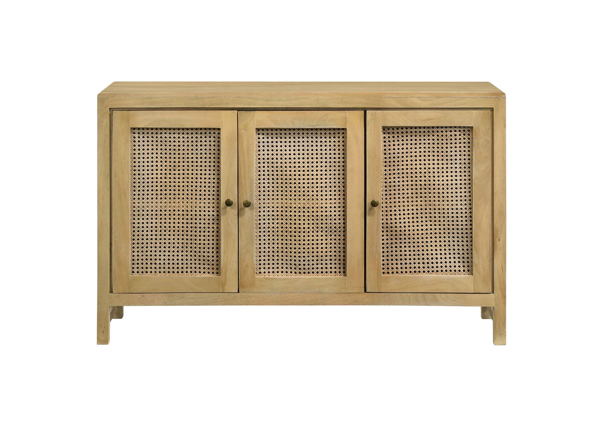 Amaryllis Rectangular 3-door Accent Cabinet Natural,Coaster Furniture