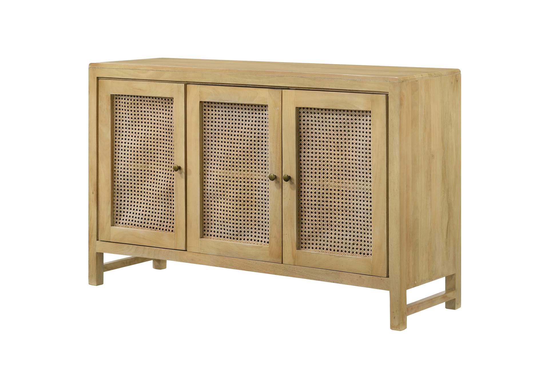 Amaryllis Rectangular 3-door Accent Cabinet Natural,Coaster Furniture