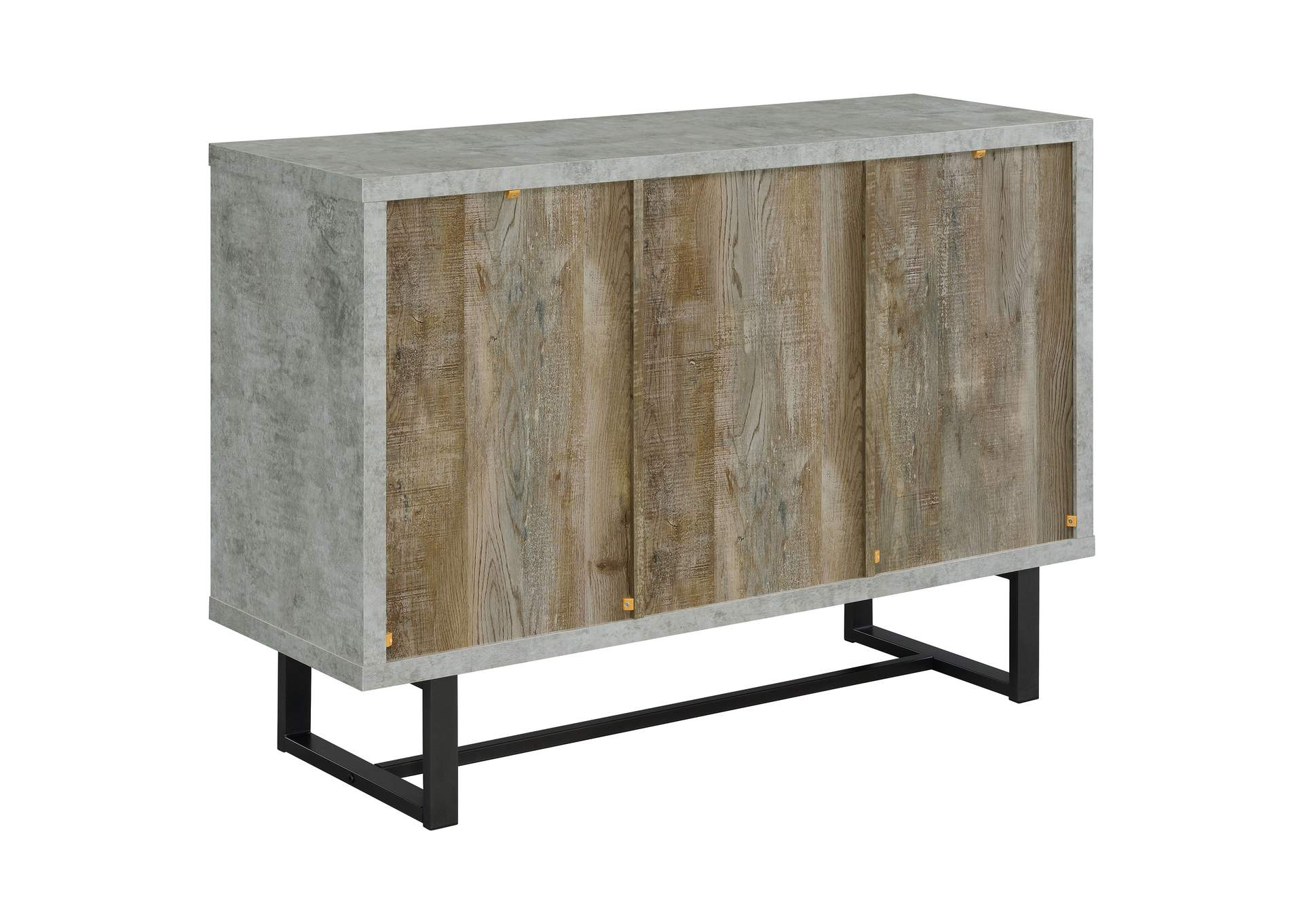 Abelardo 3-drawer Accent Cabinet Weathered Oak and Cement,Coaster Furniture