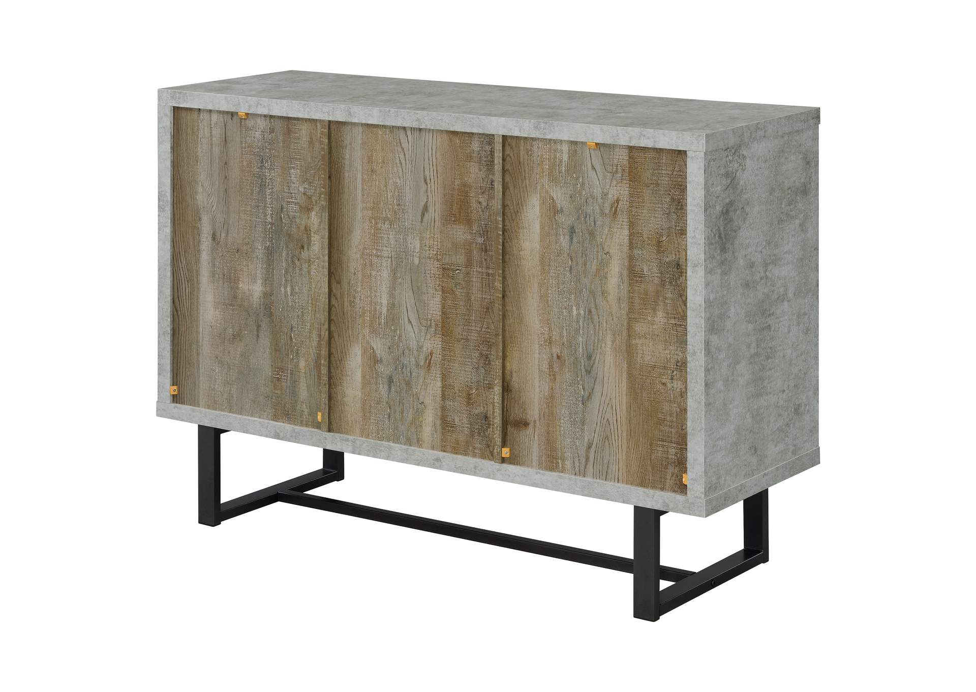 Abelardo 3-drawer Accent Cabinet Weathered Oak and Cement,Coaster Furniture