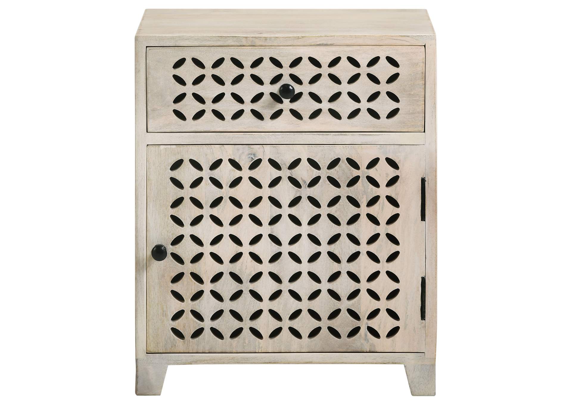 August 1-door Accent Cabinet White Washed,Coaster Furniture