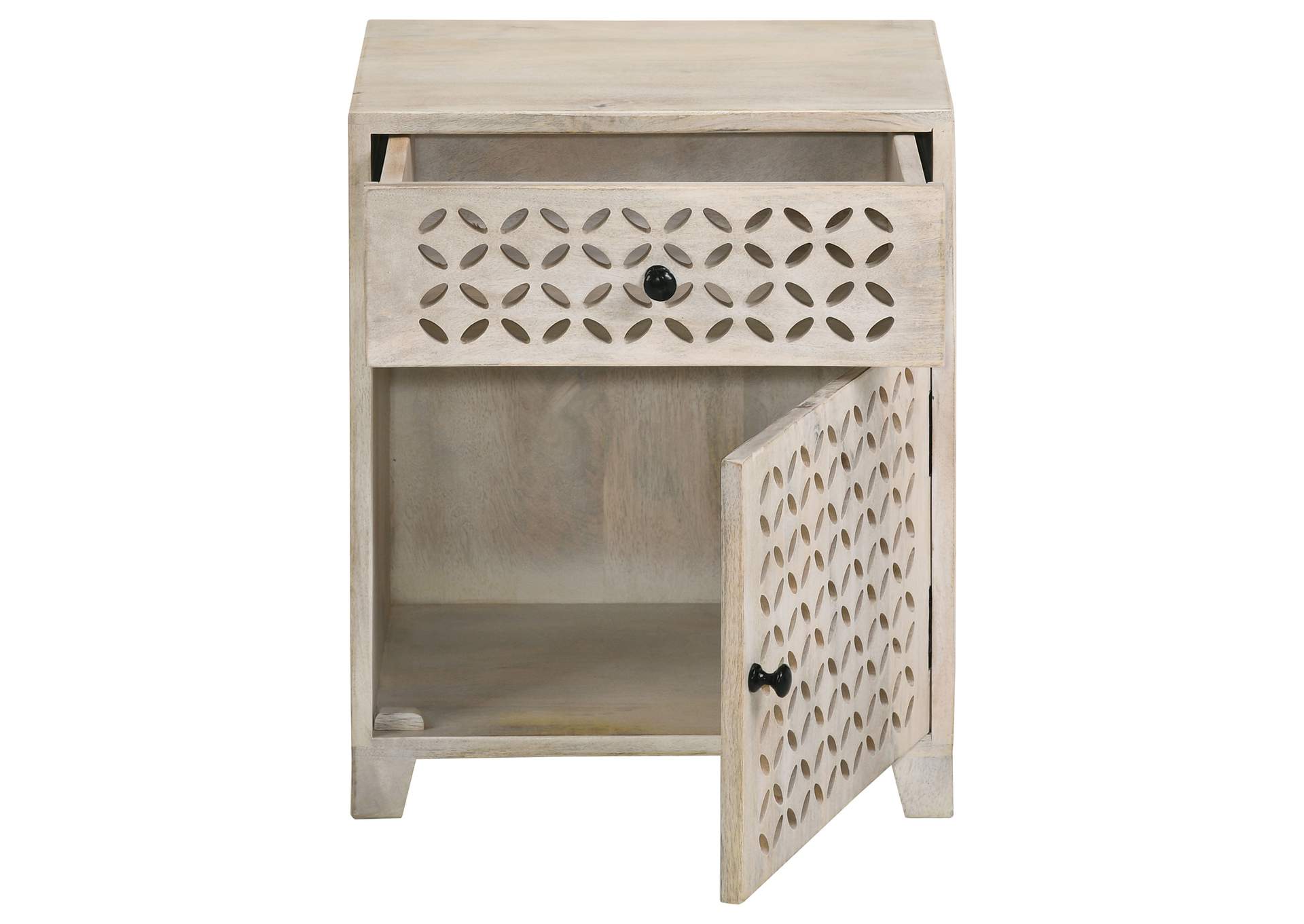 August 1-door Accent Cabinet White Washed,Coaster Furniture