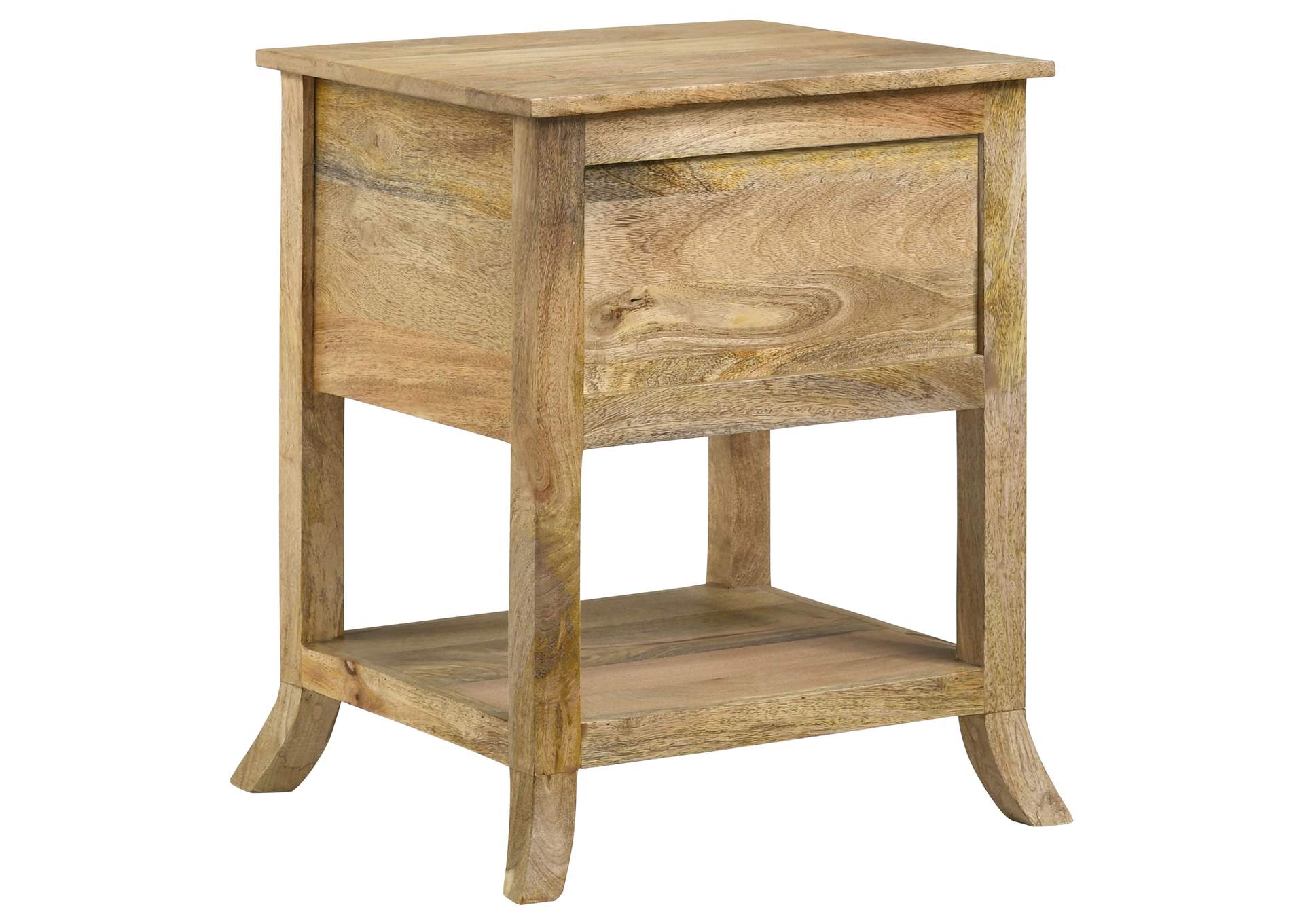 Russo 2-drawer Accent Table with Open Shelf Natural Mango,Coaster Furniture