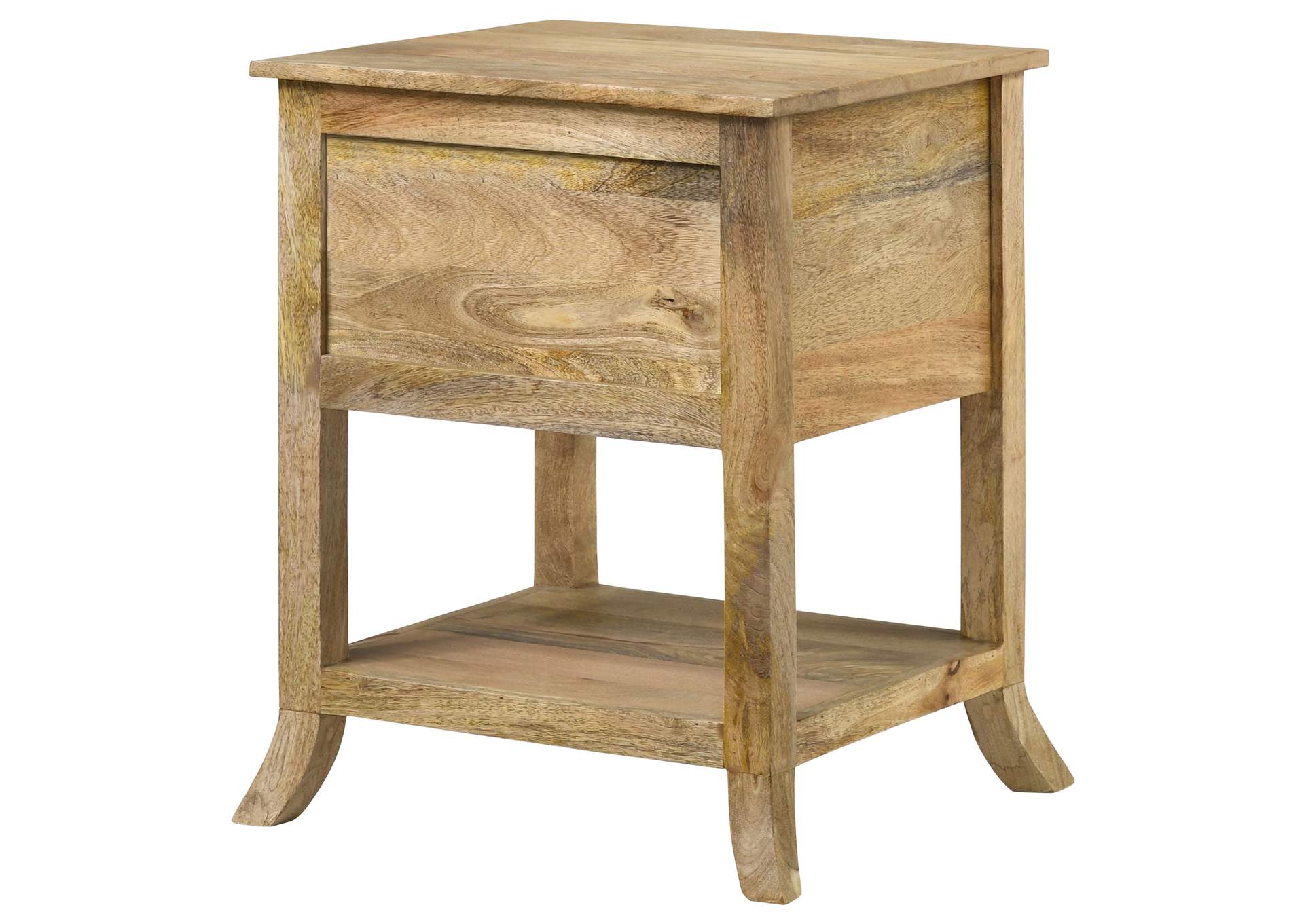 Russo 2-drawer Accent Table with Open Shelf Natural Mango,Coaster Furniture