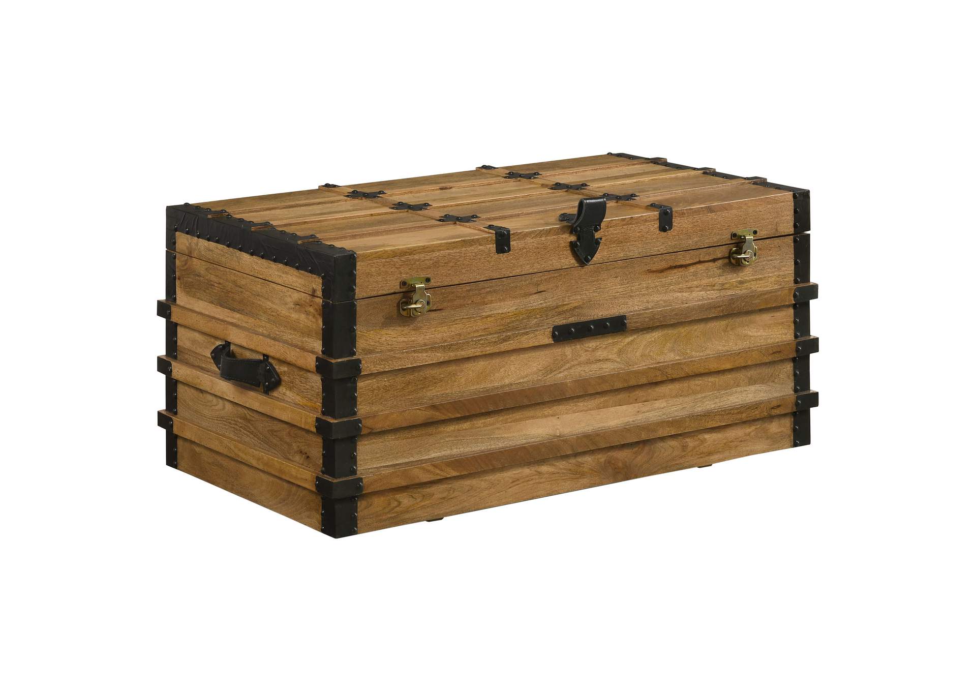 Simmons Rectangular Storage Trunk Natural and Black,Coaster Furniture